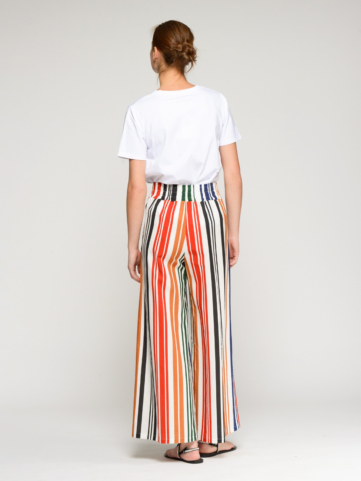 PANTALÓN PALAZZO DE RAYAS MULTICOLOR