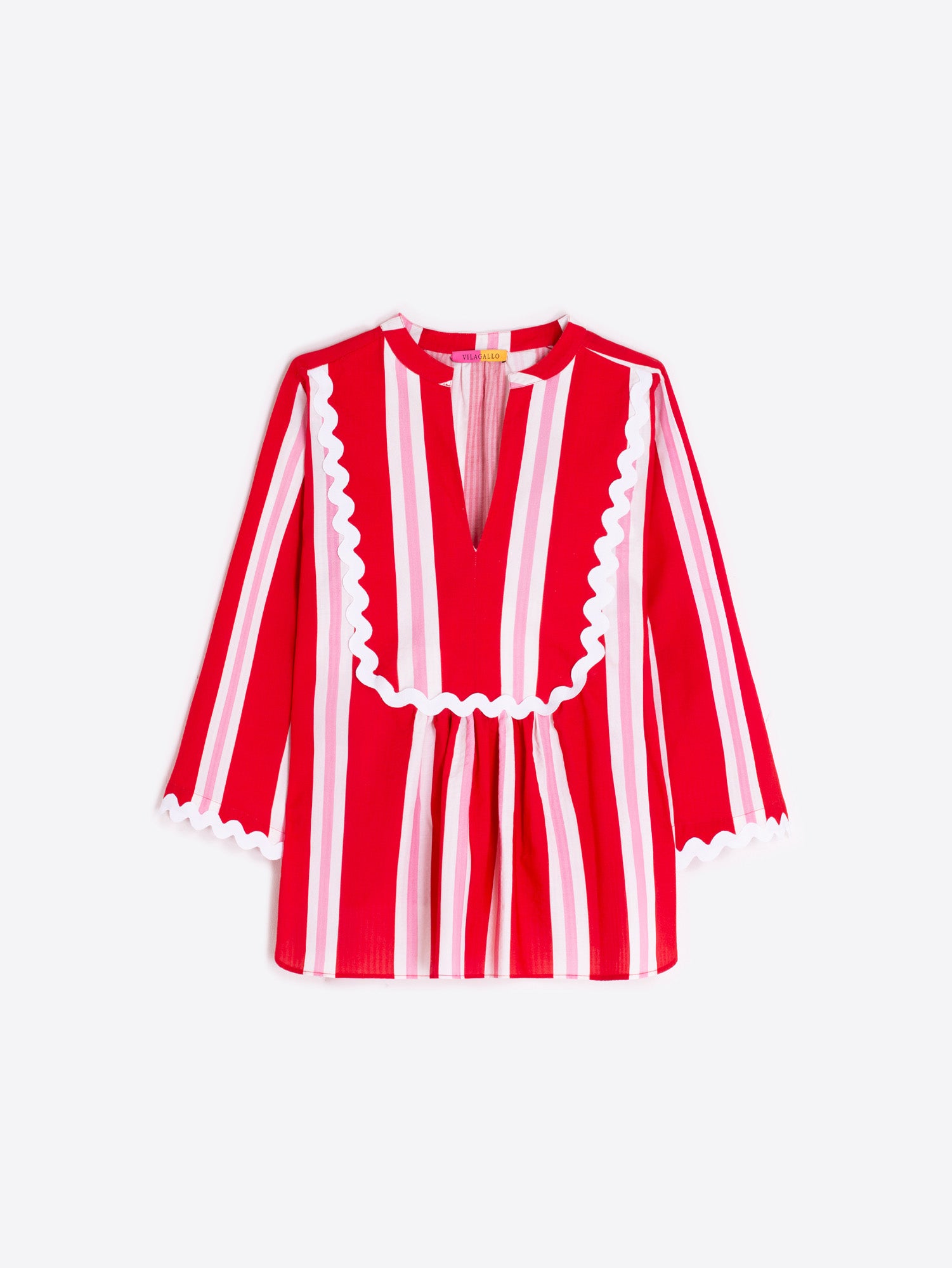 CAMISA ROJA RAYAS ONDULINA