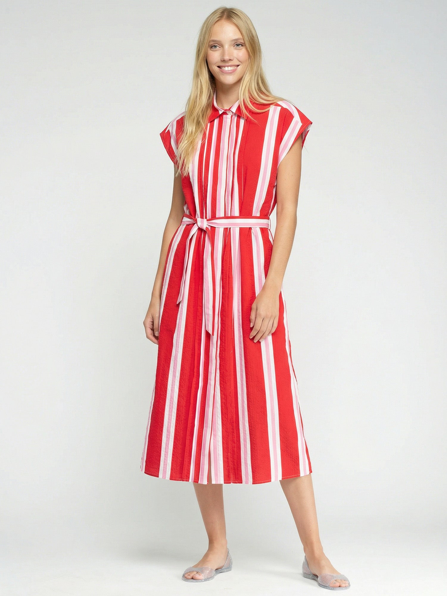 pink and red striped dress RED STRIPED DRESSES DRESS