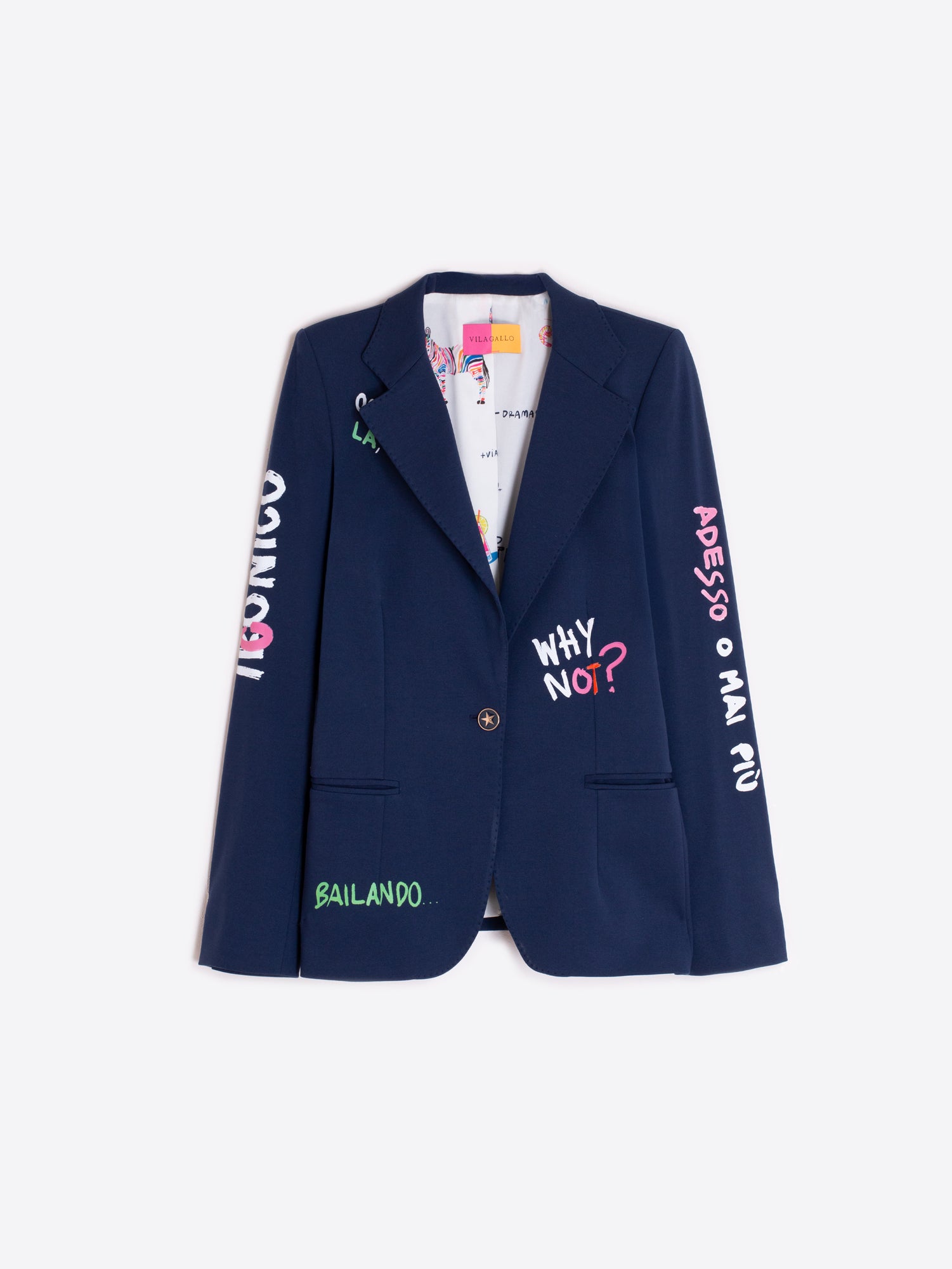 CHAQUETA AZUL CAUTION