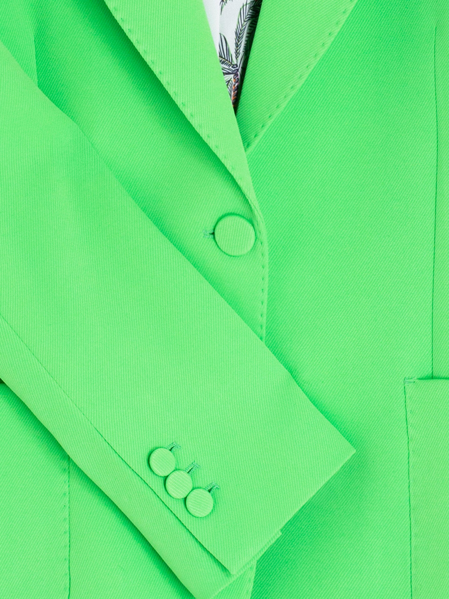 CHAQUETA VERDE NEÓN FORRO ILUSTRADO
