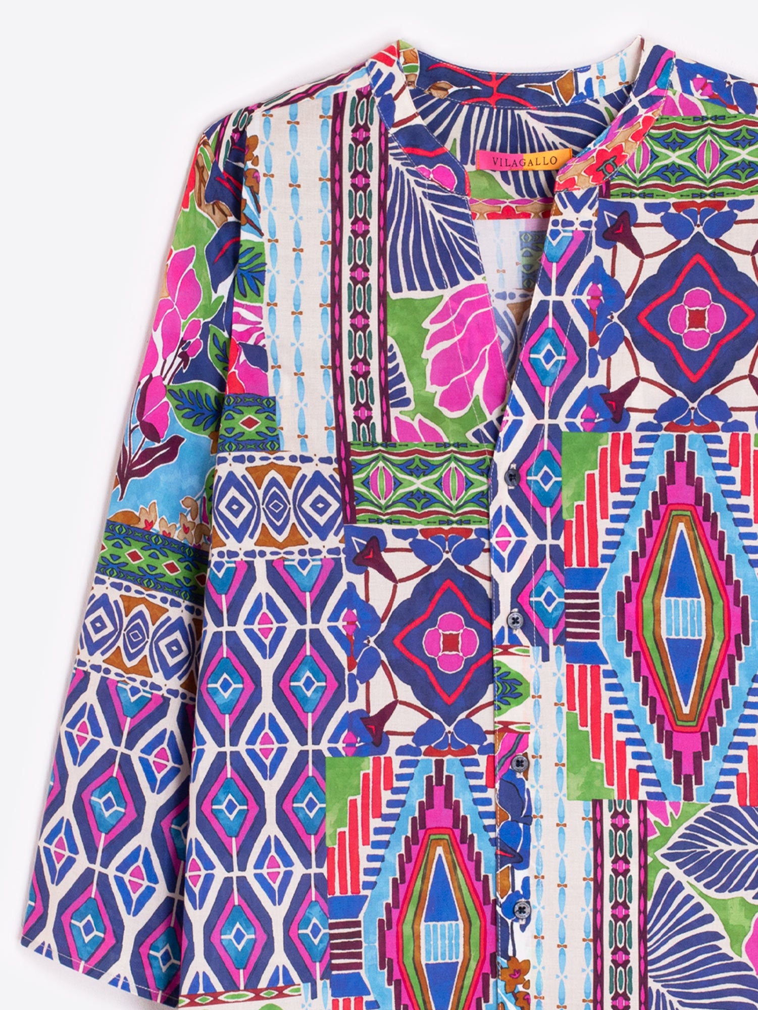 CAMISA ESTAMPADO GEOMÉTRICO MULTICOLOR
