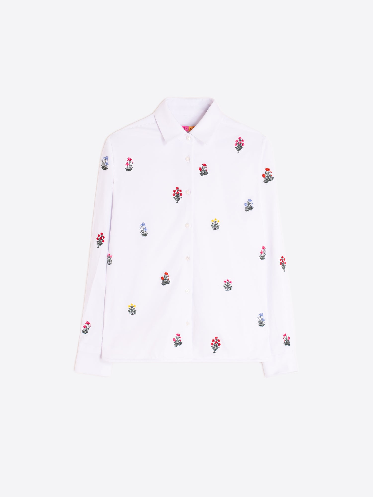 CAMISA BLANCA BORDADOS FLORALES