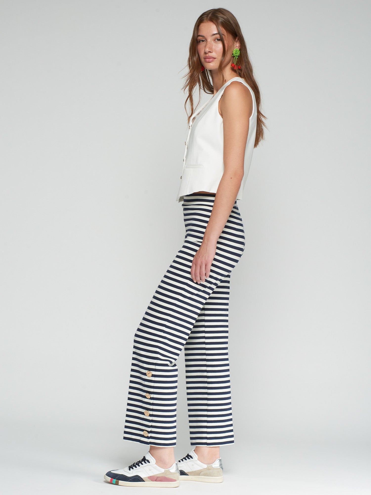 PANTALÓN MARINERO DE RAYAS BOTONES DORADOS