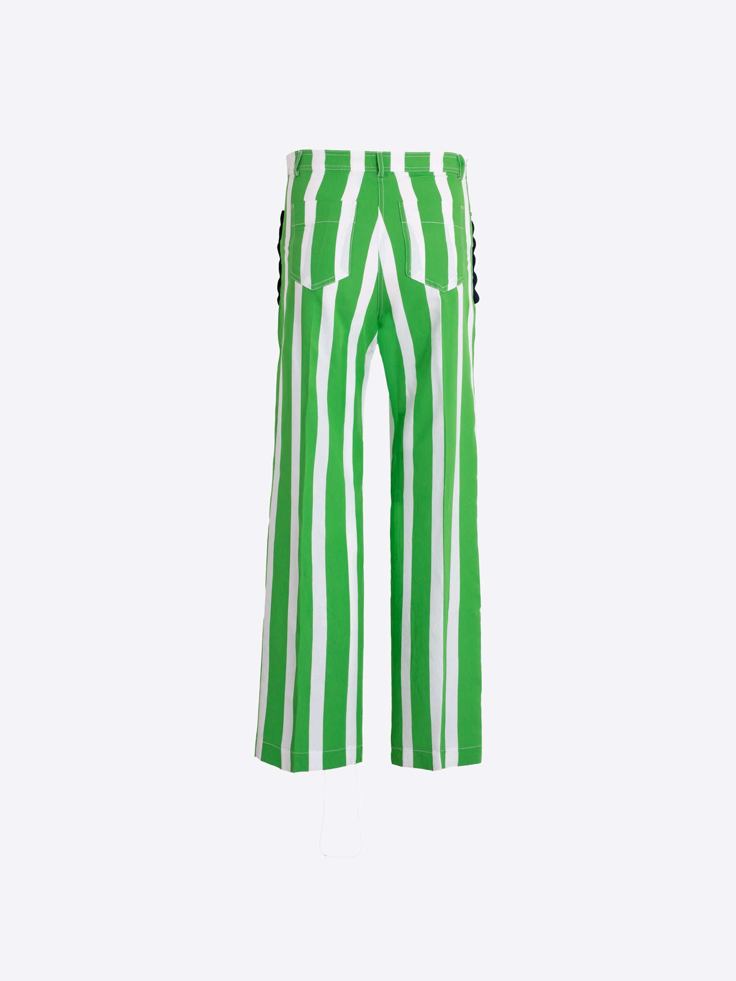 PANTALÓN MARINERO A RAYAS VERDES BOLSILLOS DECORADOS