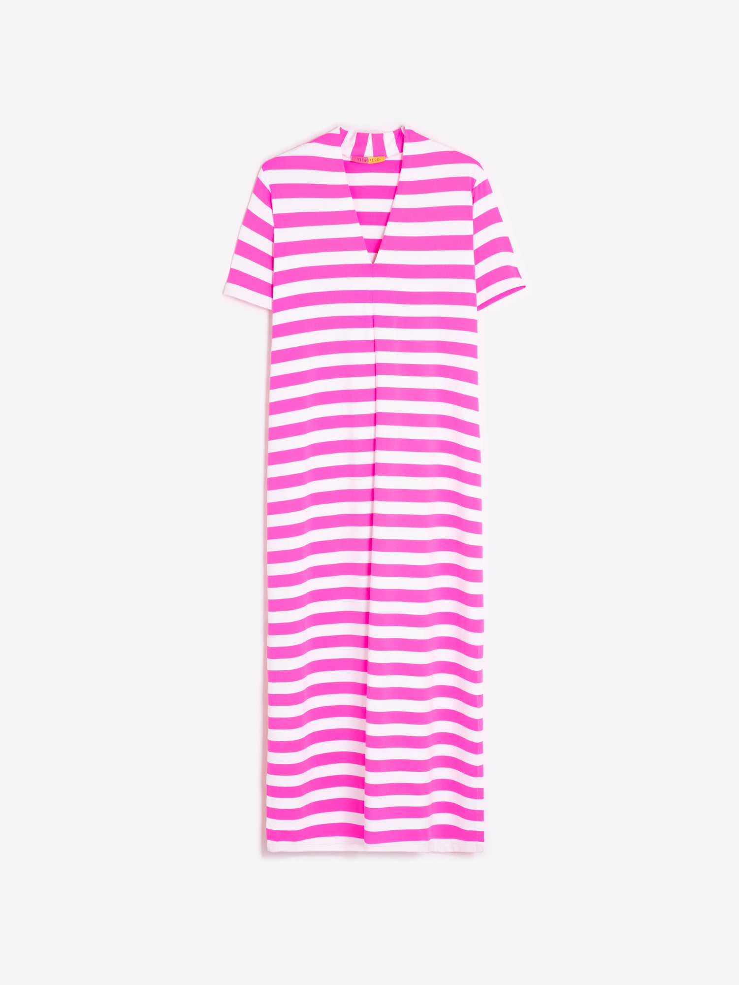 VESTIDO RAYAS FUCSIA