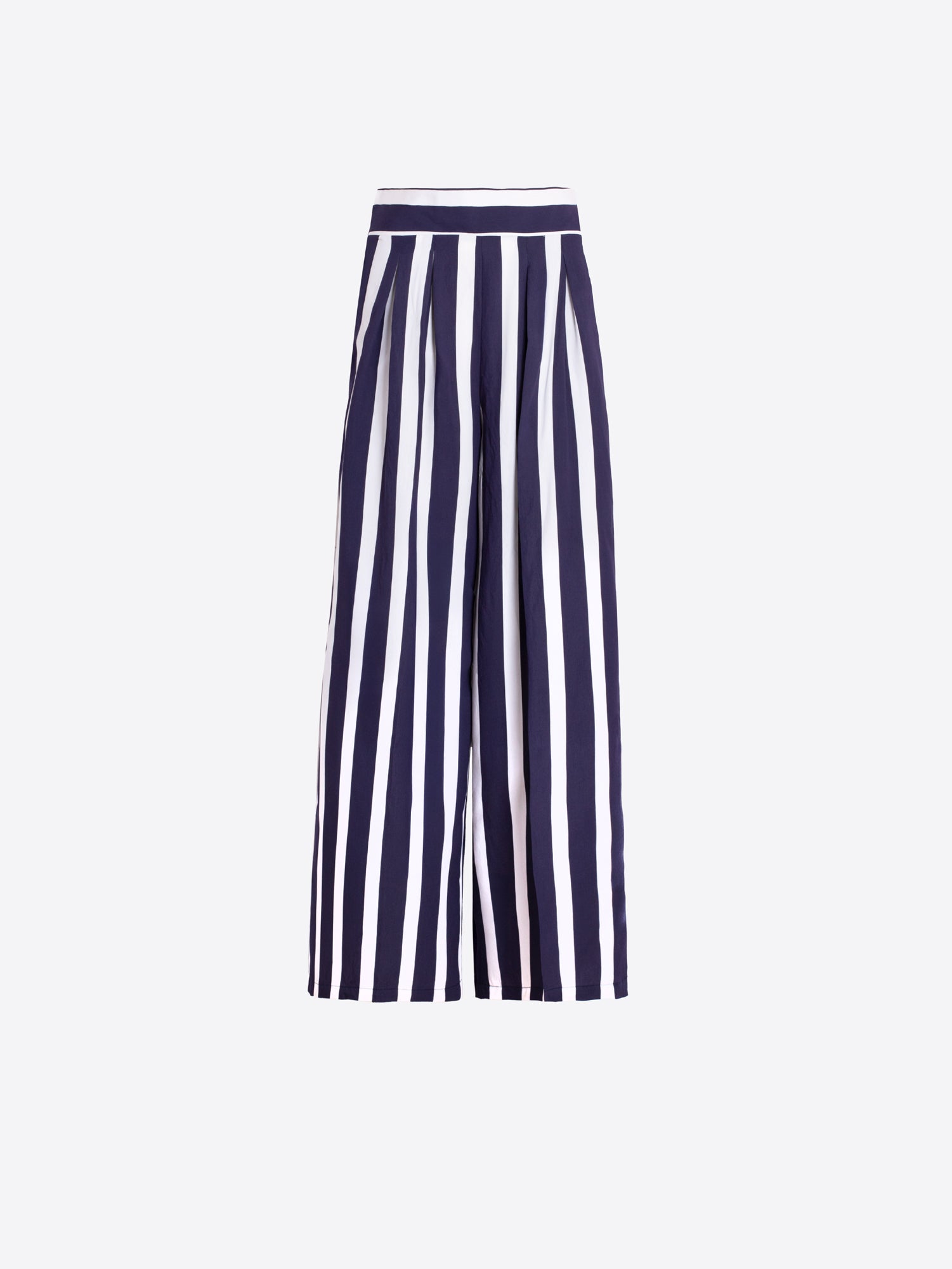 PANTALÓN PALAZZO DE RAYAS MARINERAS EN AZUL MARINO