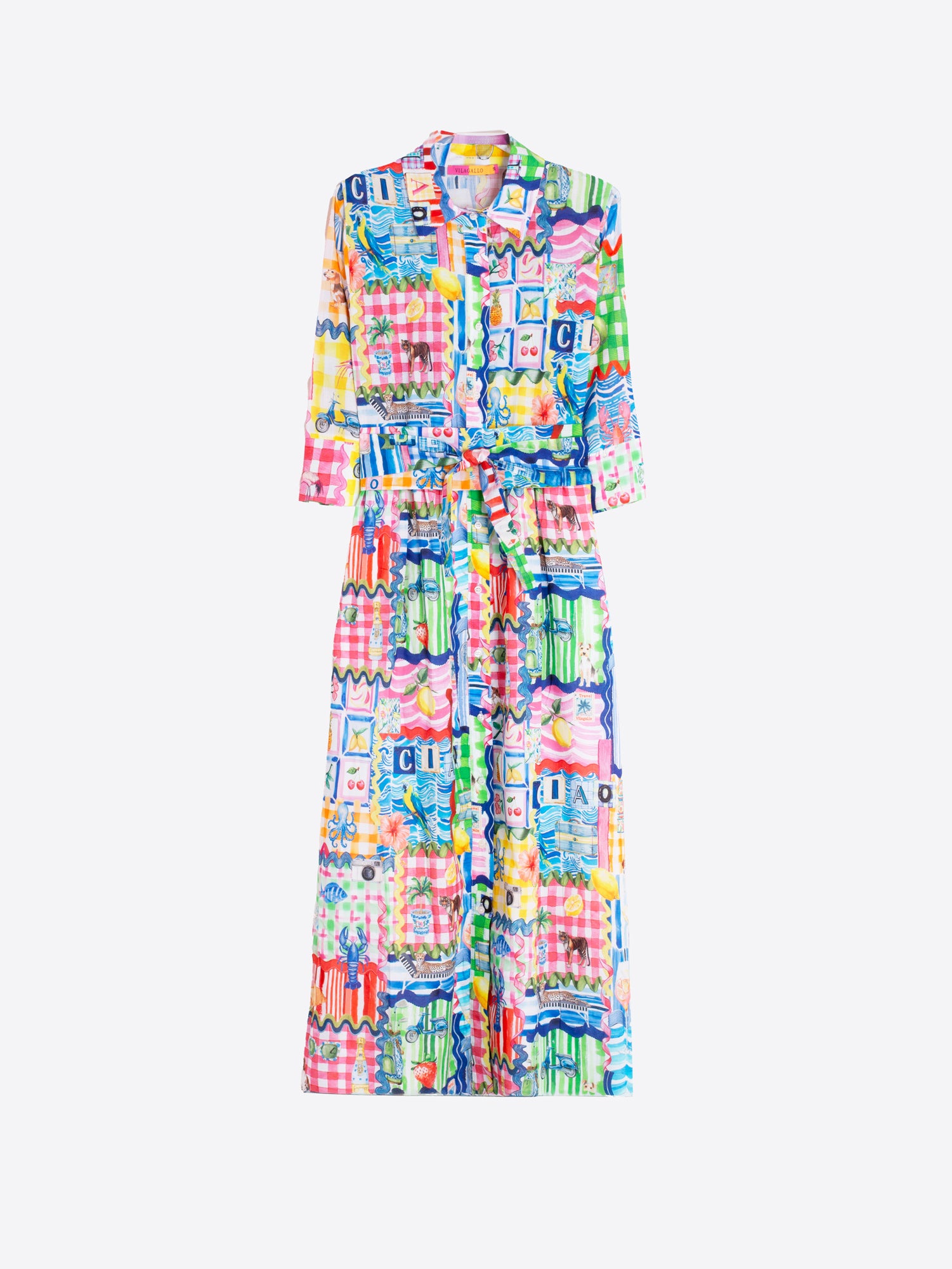 VESTIDO ESTAMPADO MULTICOLOR LAZADA