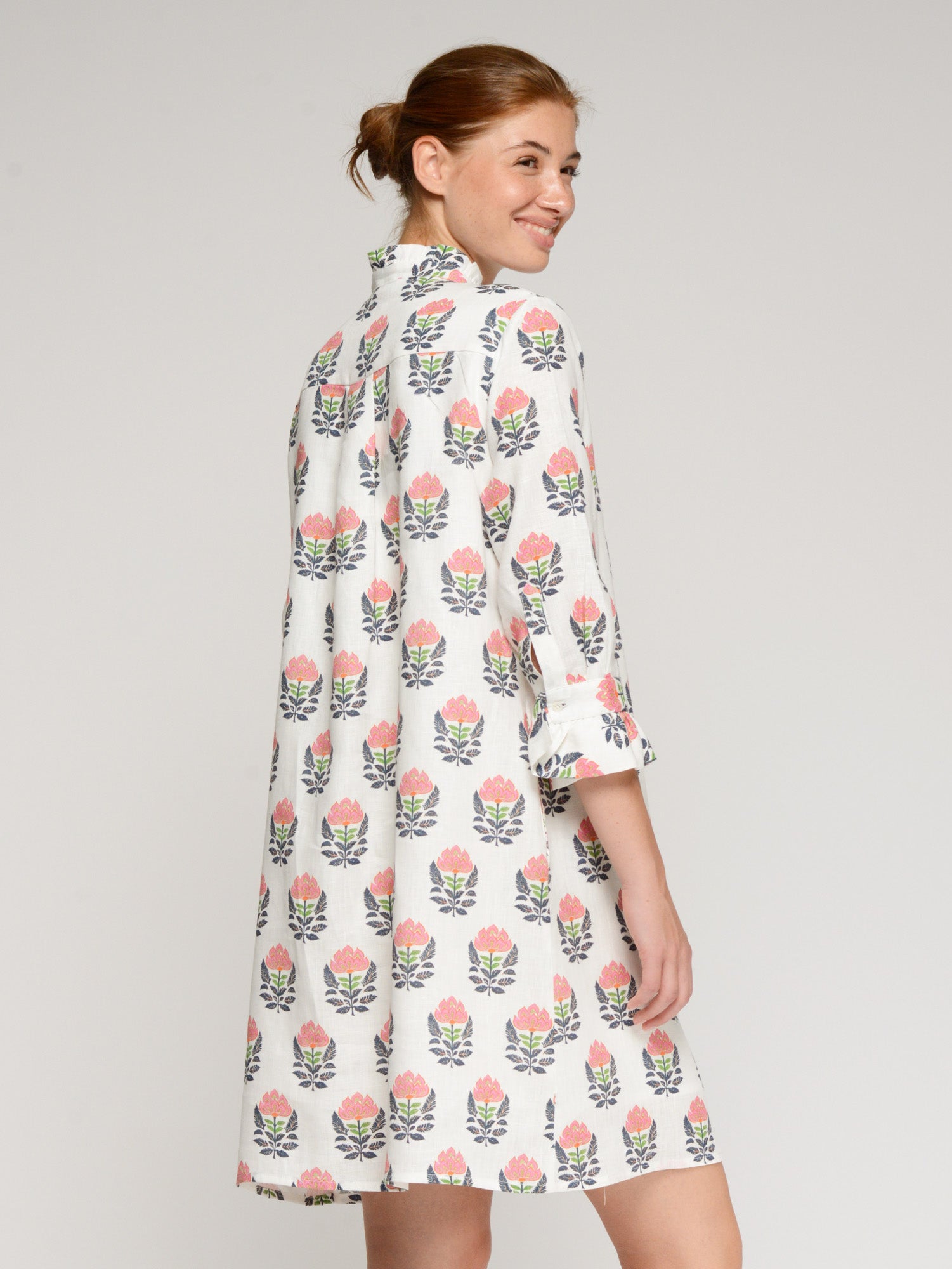 VESTIDO ESTAMPADO FLORAL ROSA