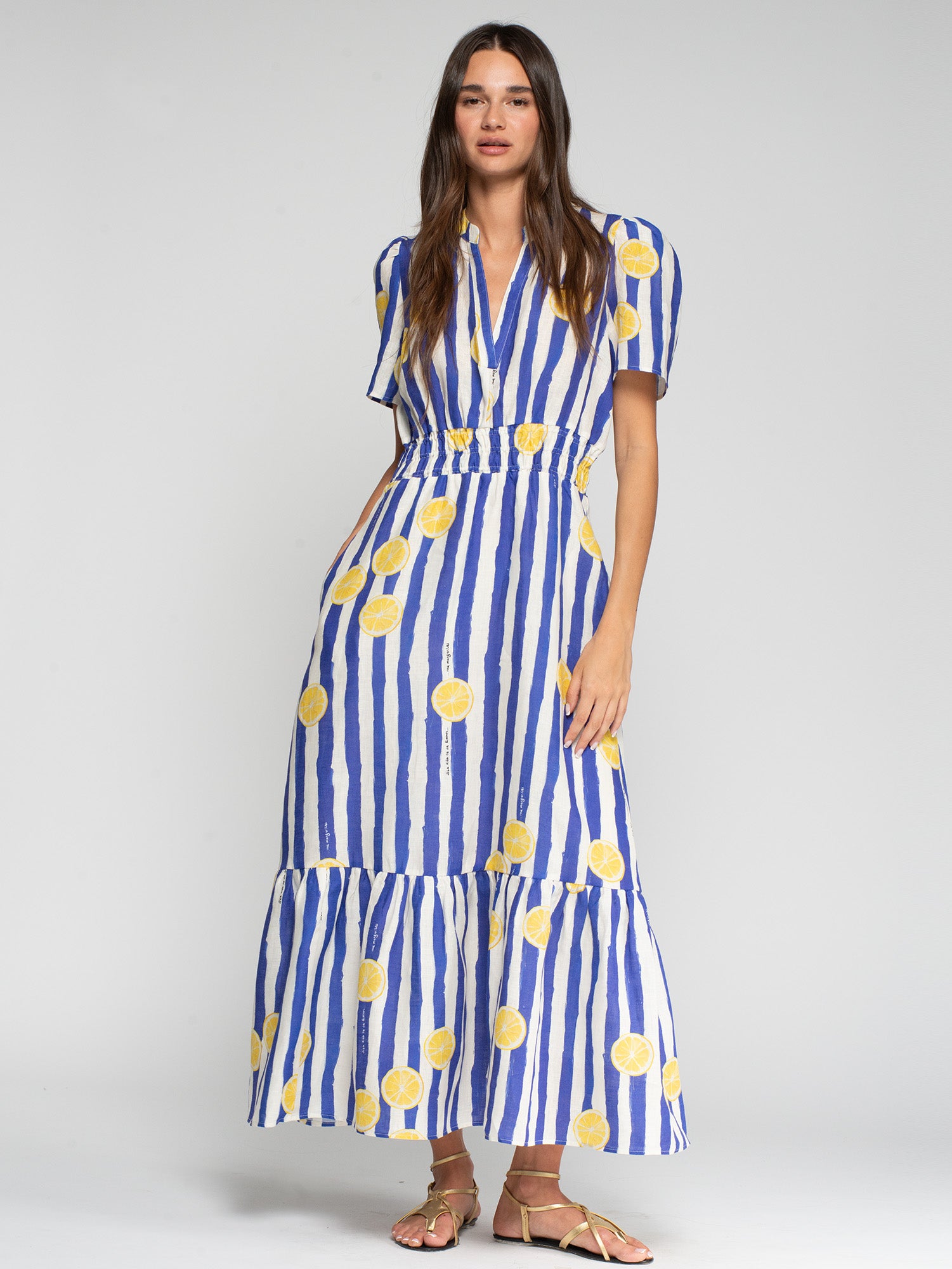 VESTIDO RAYAS LIMONES