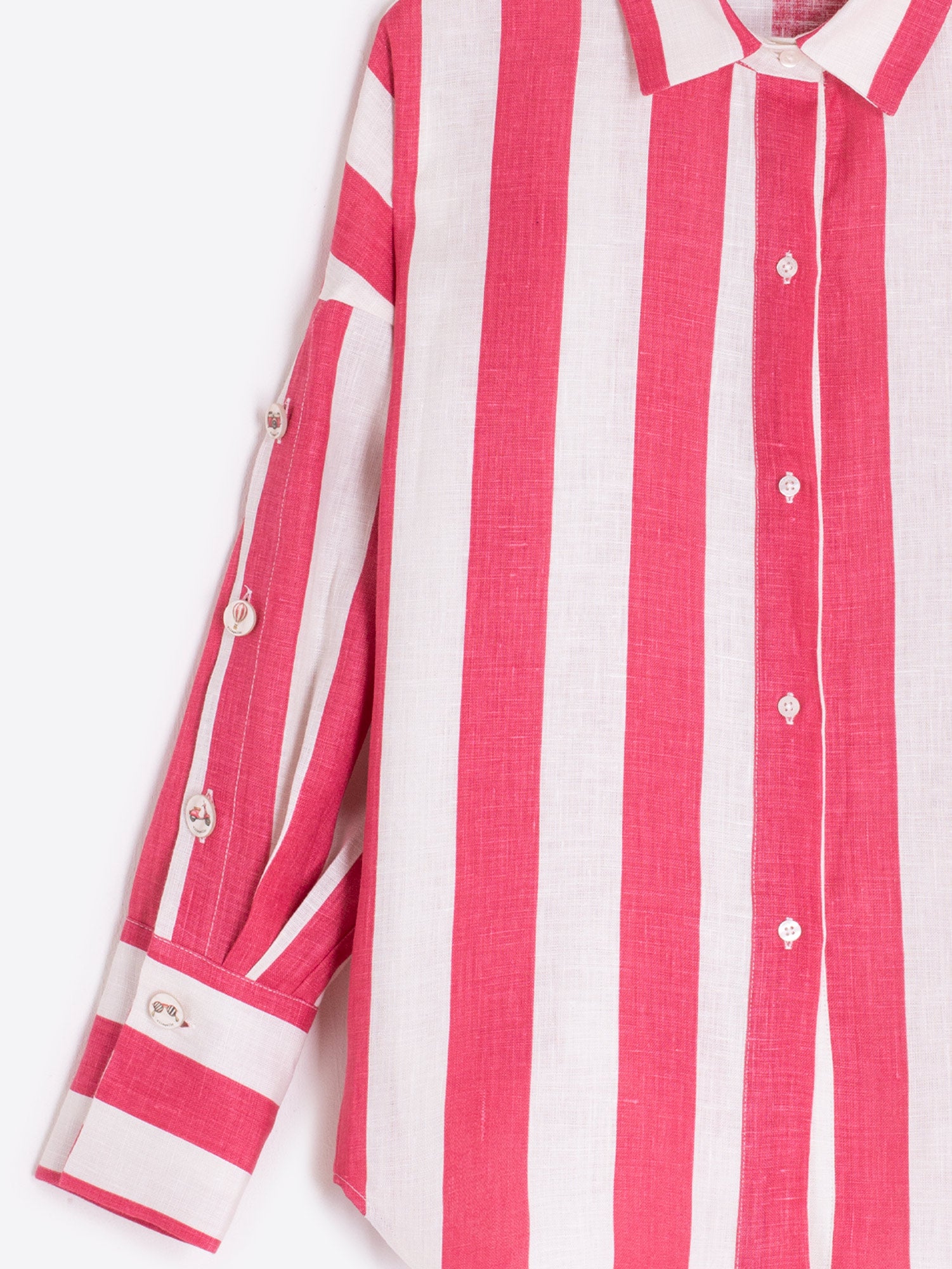 CAMISA RAYAS ROSA Y BLANCO