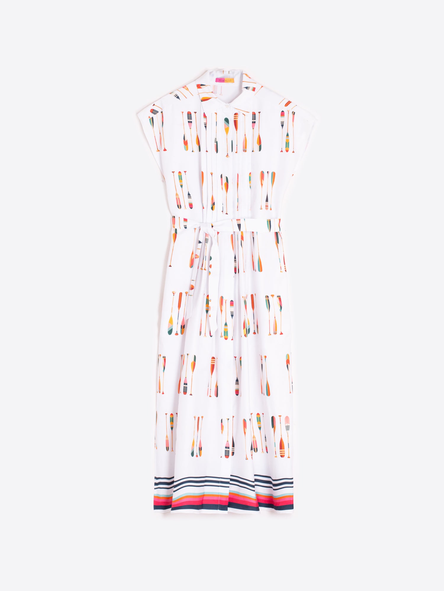 VESTIDO MIDI ESTAMPADO REMOS