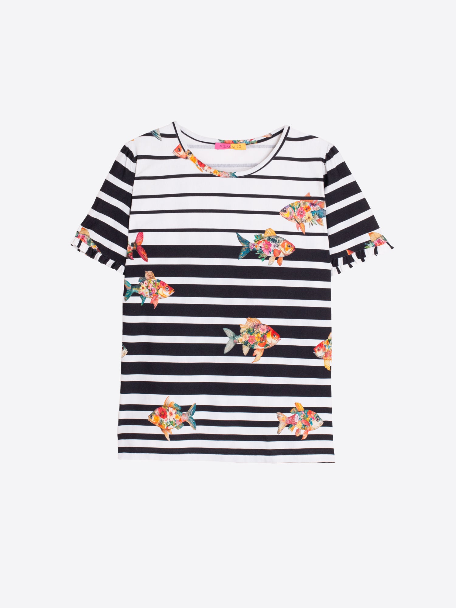 CAMISETA MARINERA PECES ESTAMPADOS