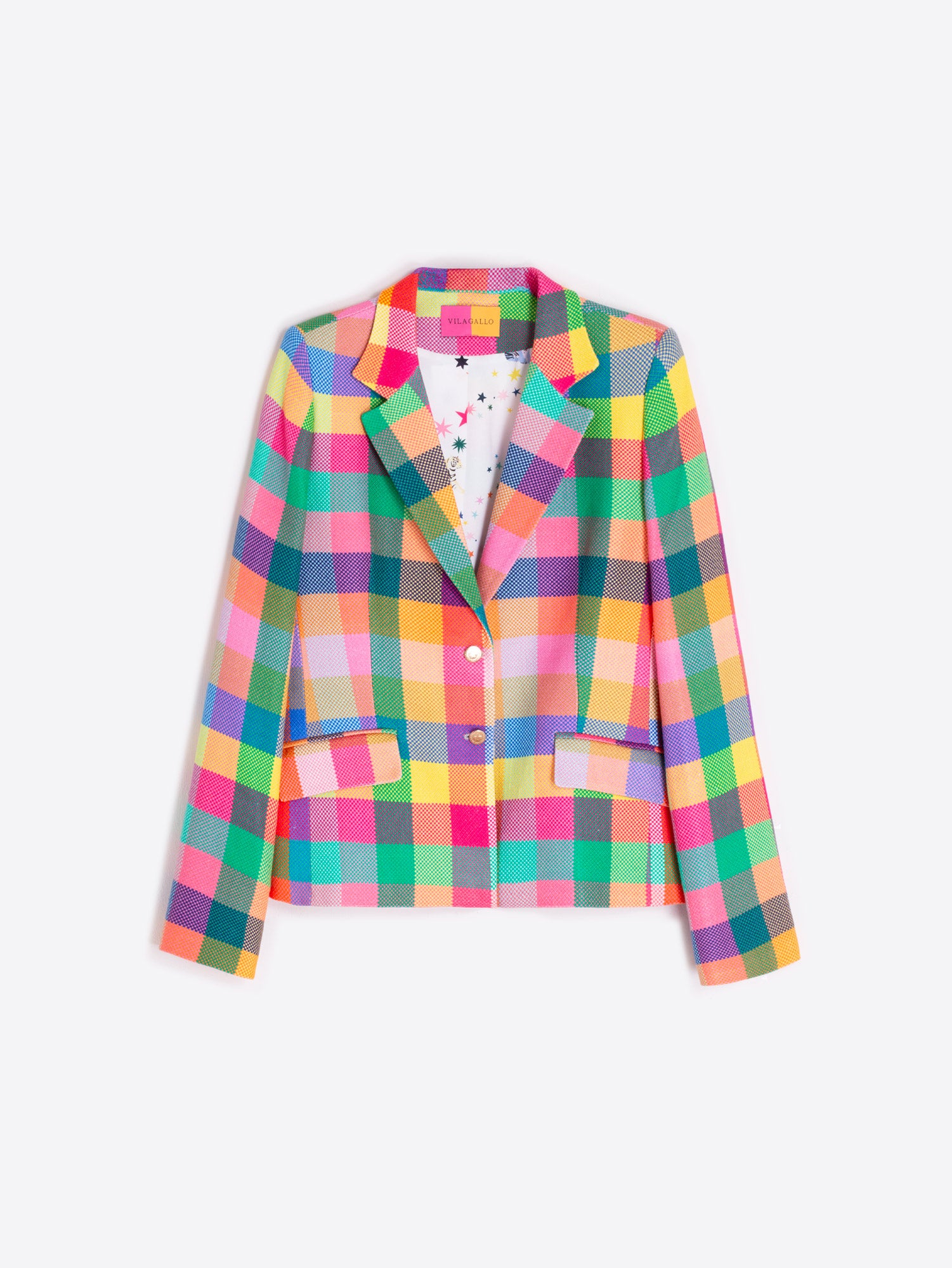 CHAQUETA CUADROS MULTICOLOR