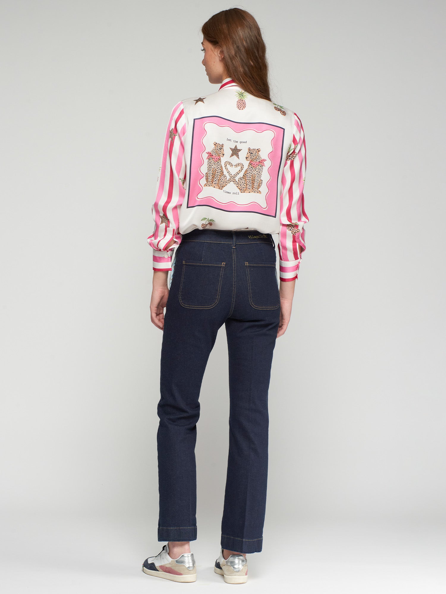 PANTALÓN DENIM STRAIGHT BOTONES LATERALES