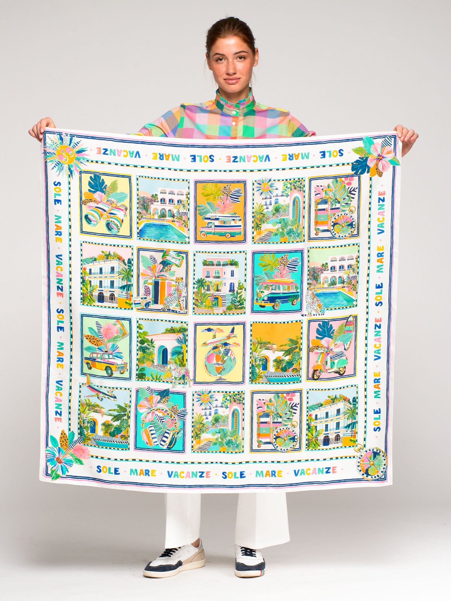 PAÑUELO SOLE MARE VACANZE ESTAMPADO MULTICOLOR