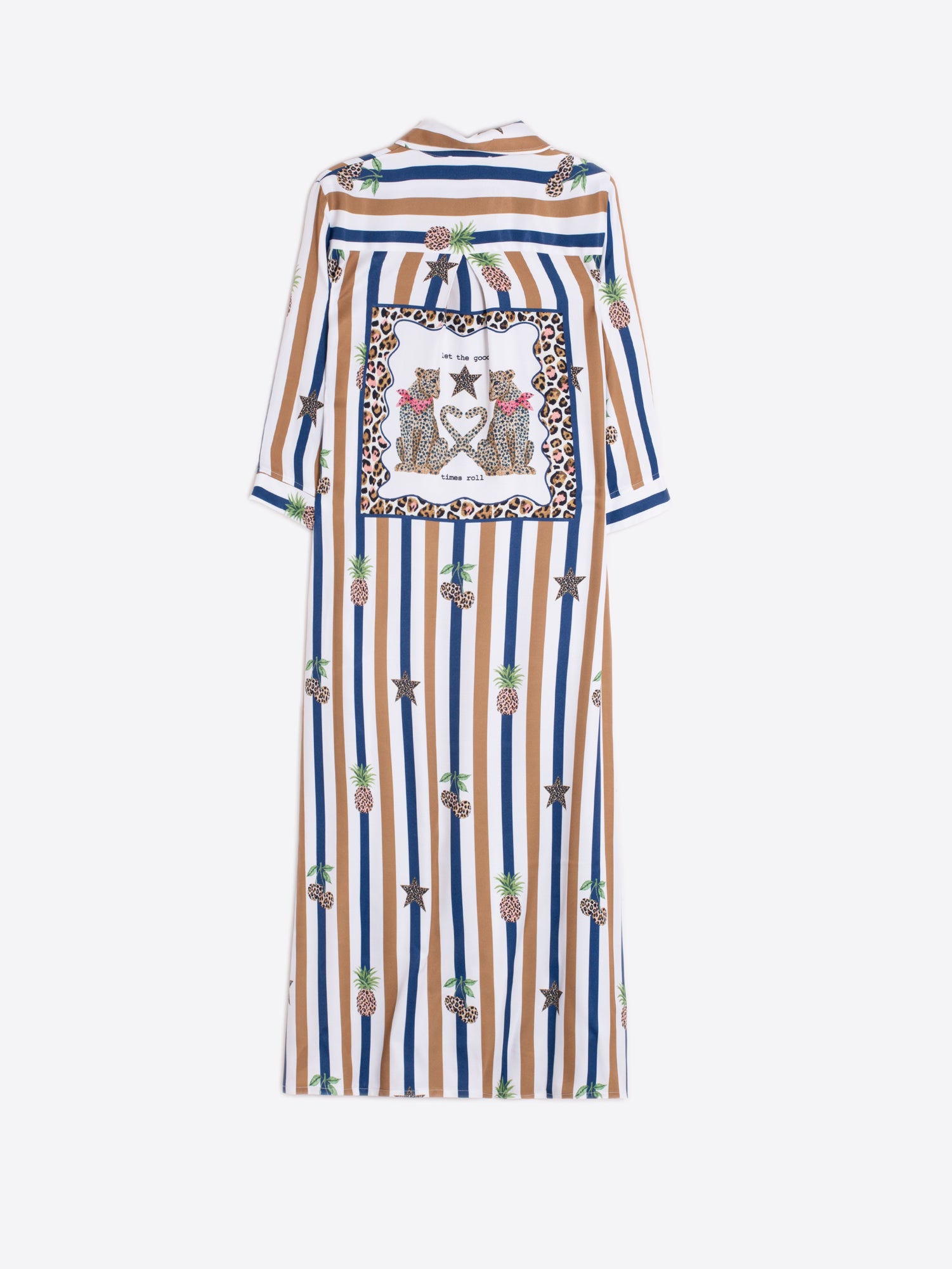 VESTIDO CAMISERO RAYAS PIÑAS