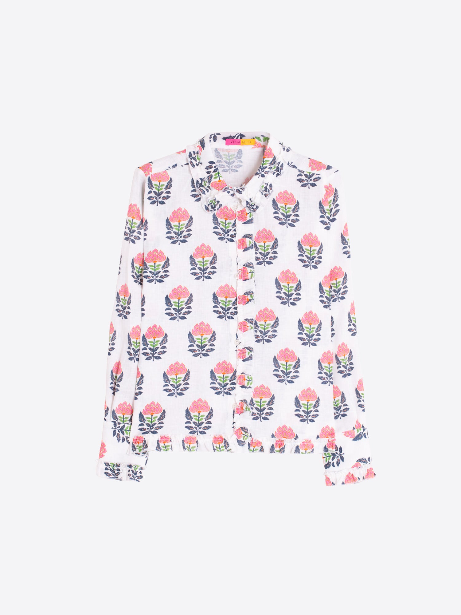 CAMISA ESTAMPADO FLORAL BLANCO MARINO