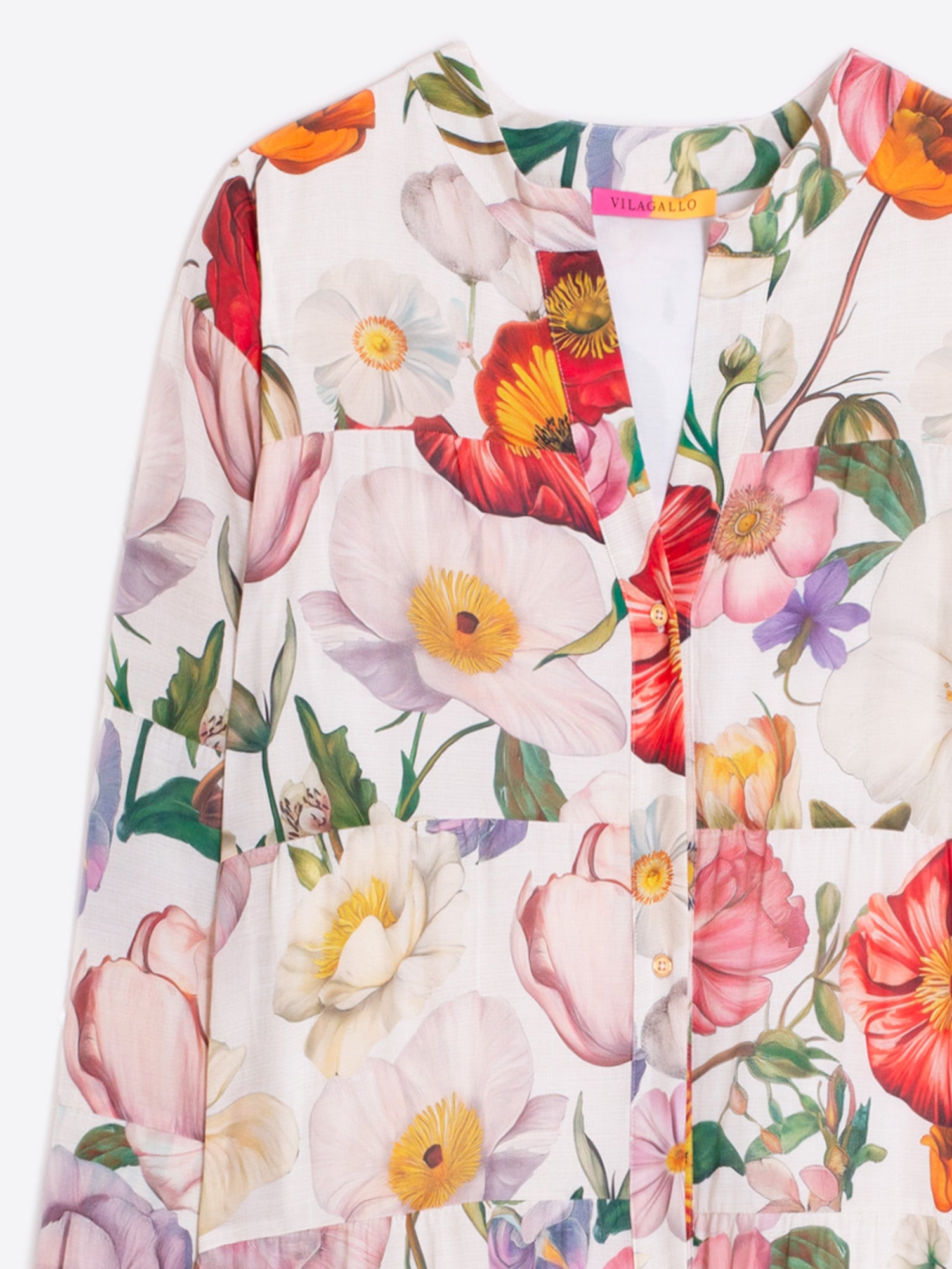 VESTIDO LARGO ESTAMPADO FLORES