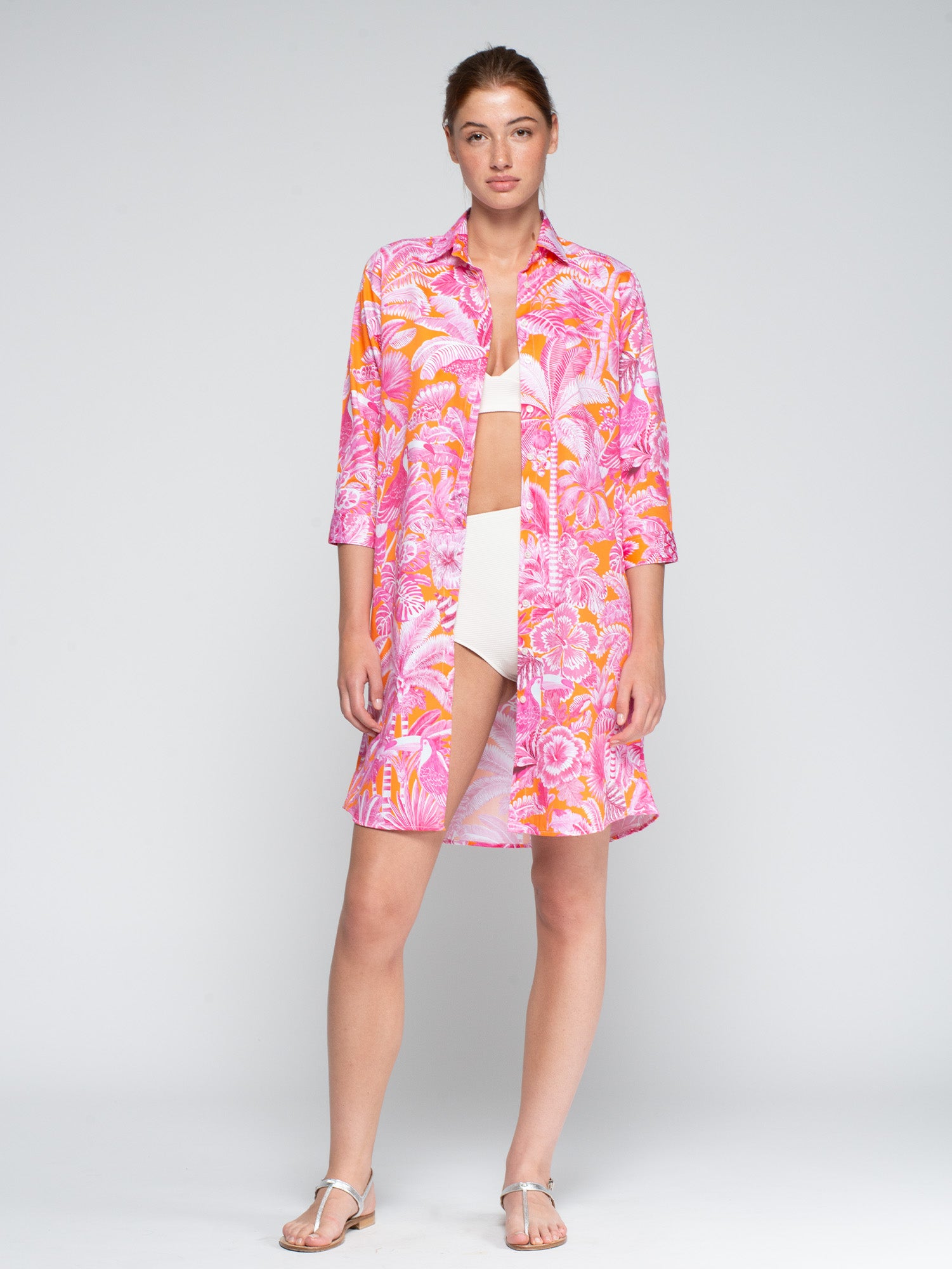 VESTIDO DOVER SELVA ROSA NARANJA