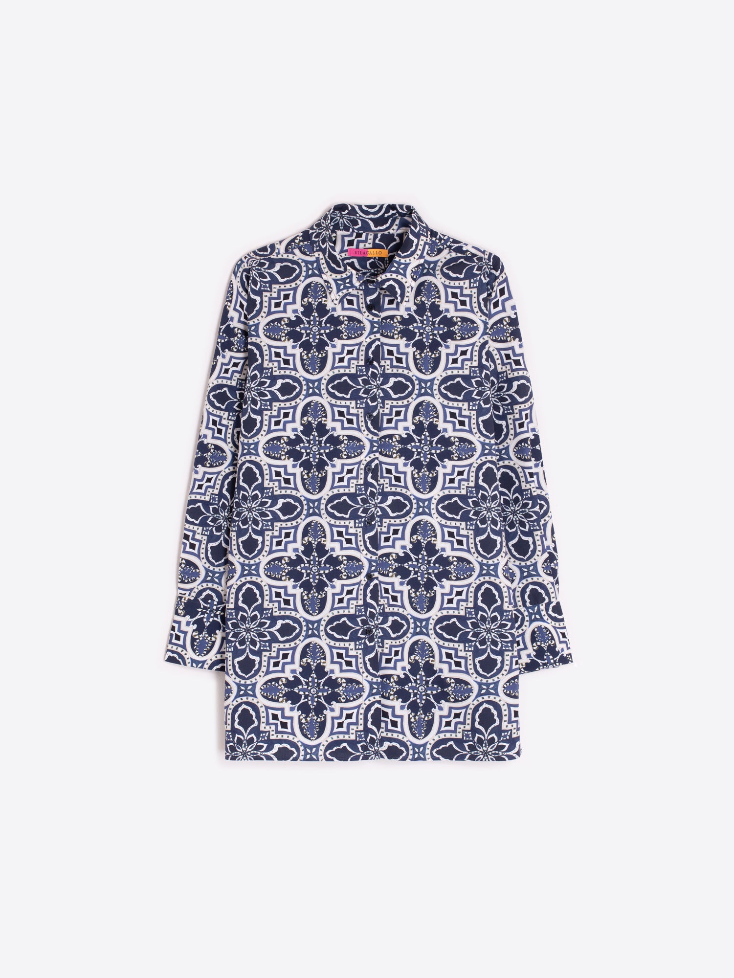 CAMISA LUA AZULEJO MARINO PRINT