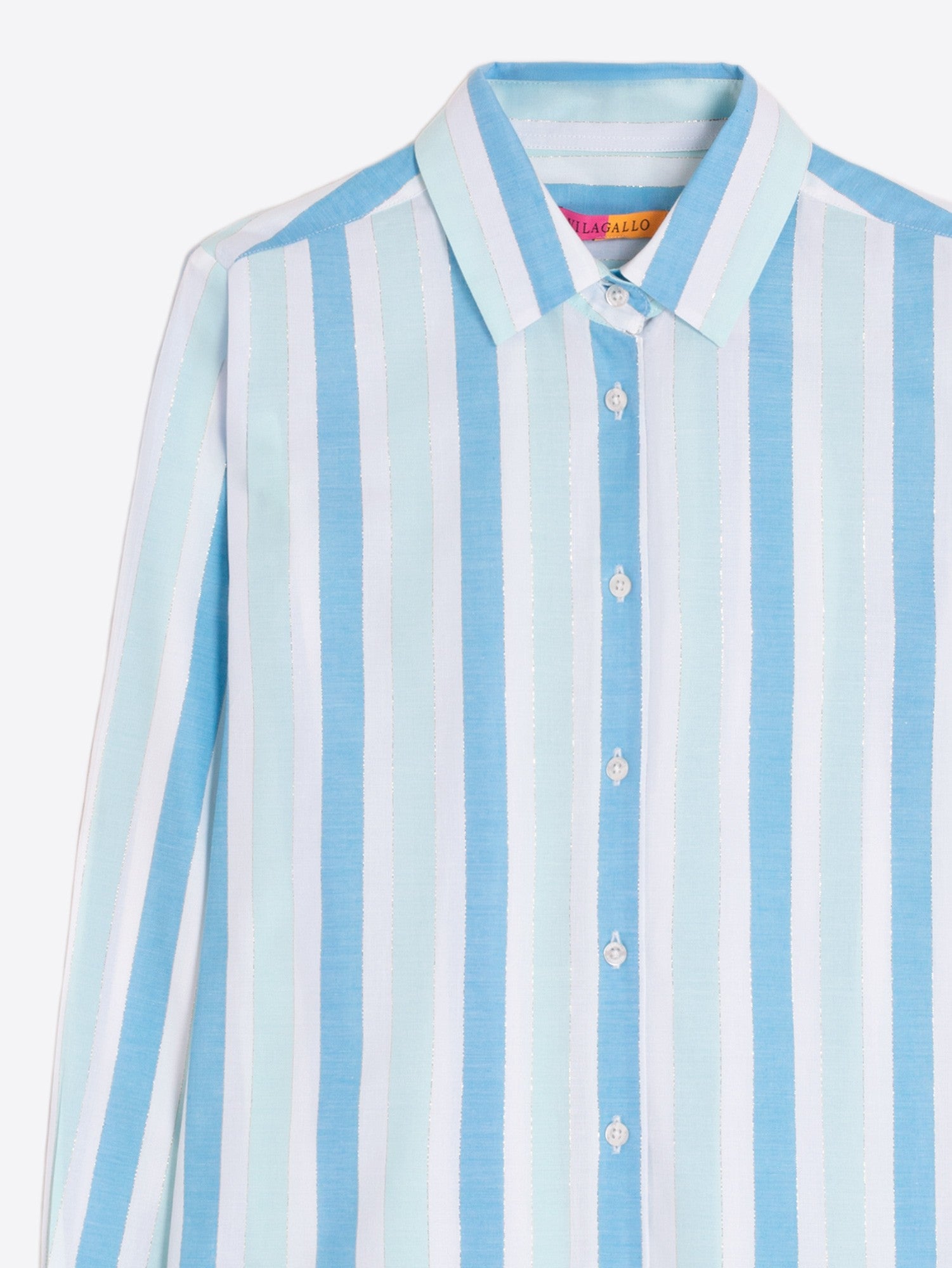 CAMISA ISA RAYAS AZUL LUREX