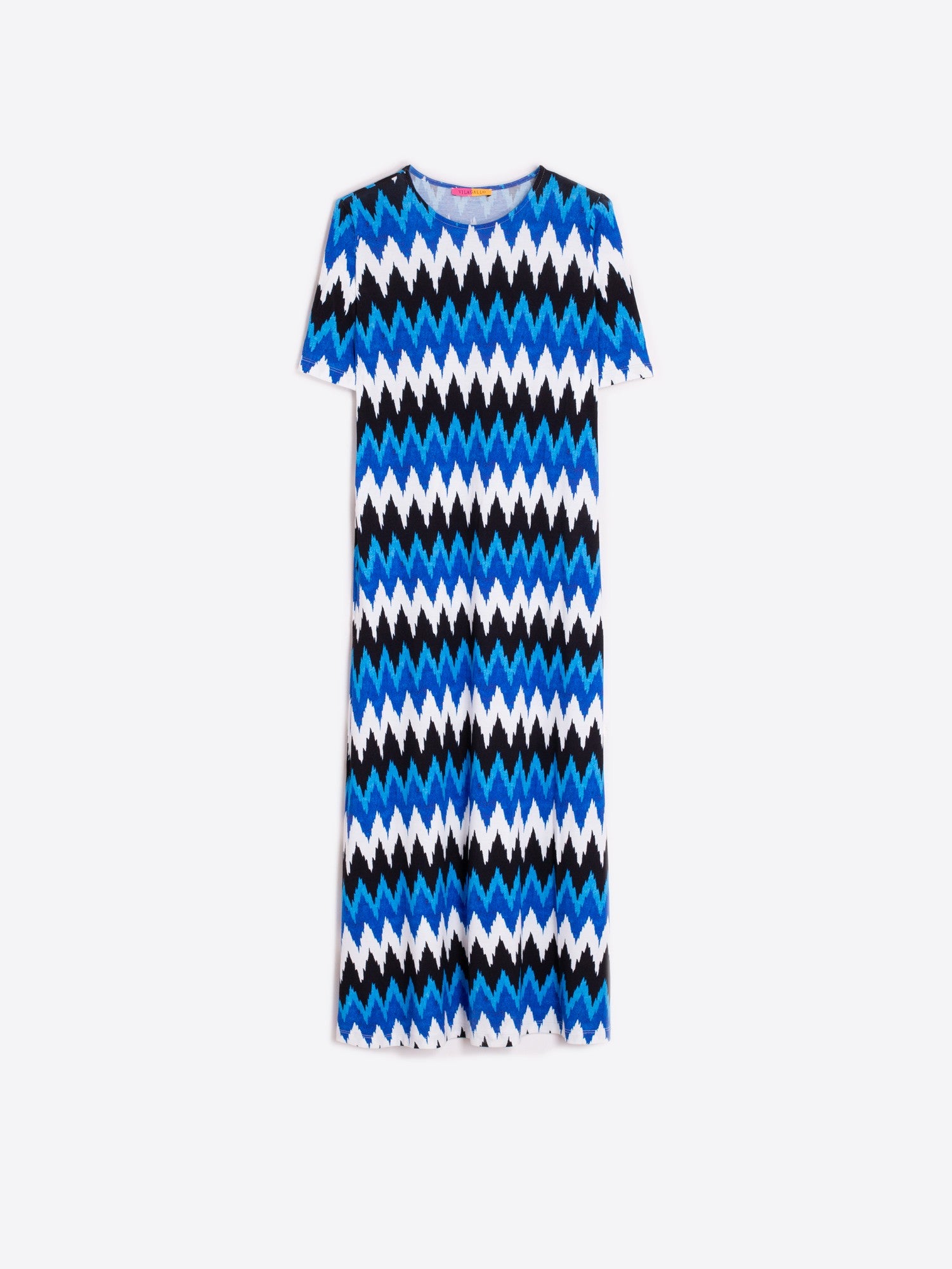VESTIDO CLARA GEOMETRICO AZUL