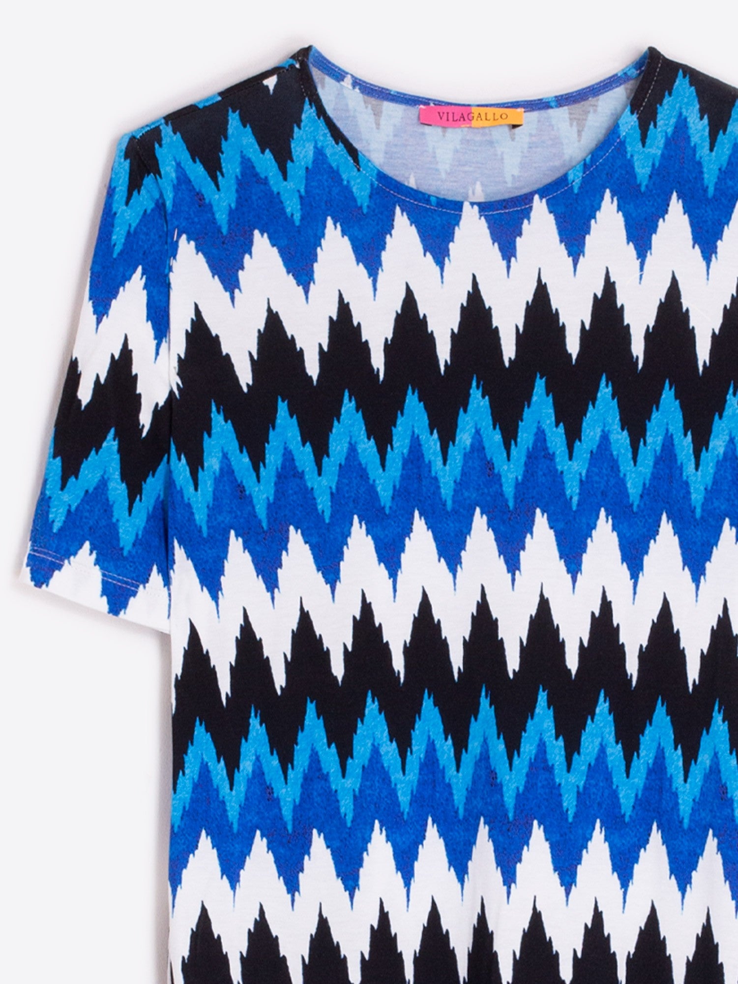 VESTIDO CLARA GEOMETRICO AZUL
