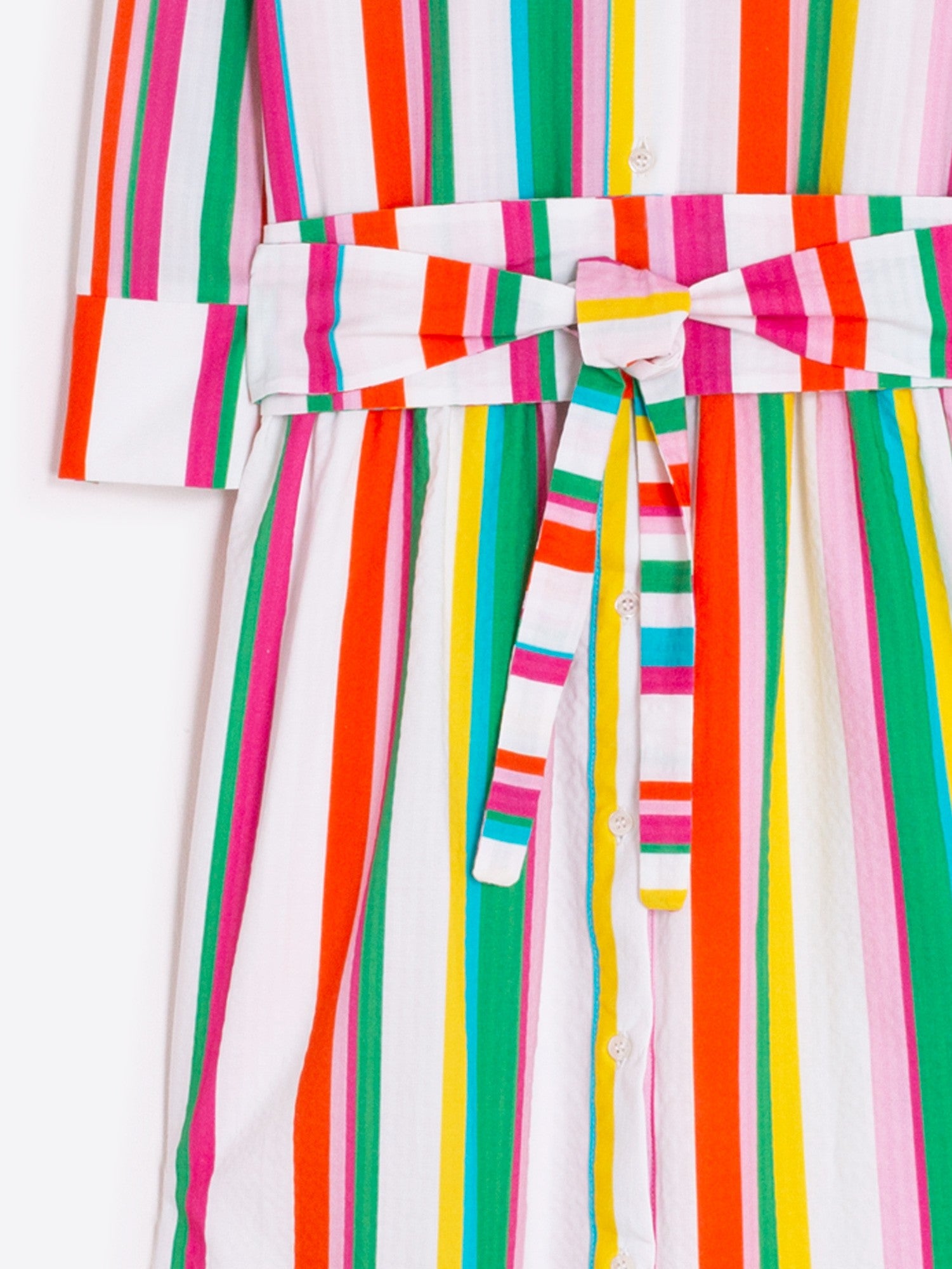 VESTIDO MIDI RAYAS MULTICOLOR
