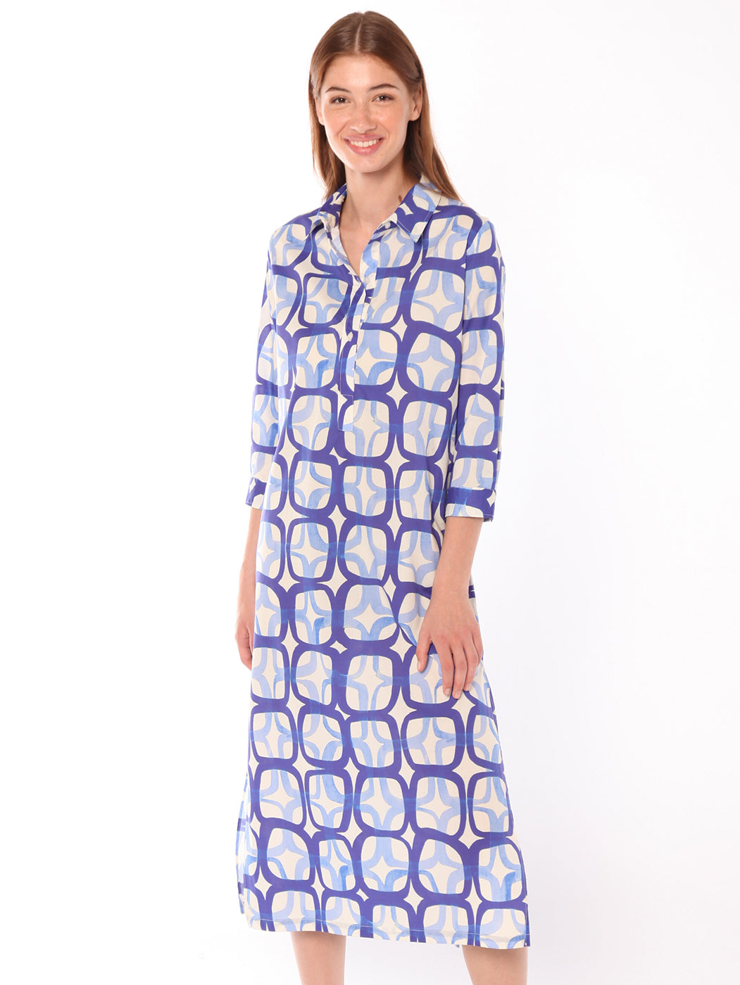VESTIDO MARION DEEP BLUE ART PRINT