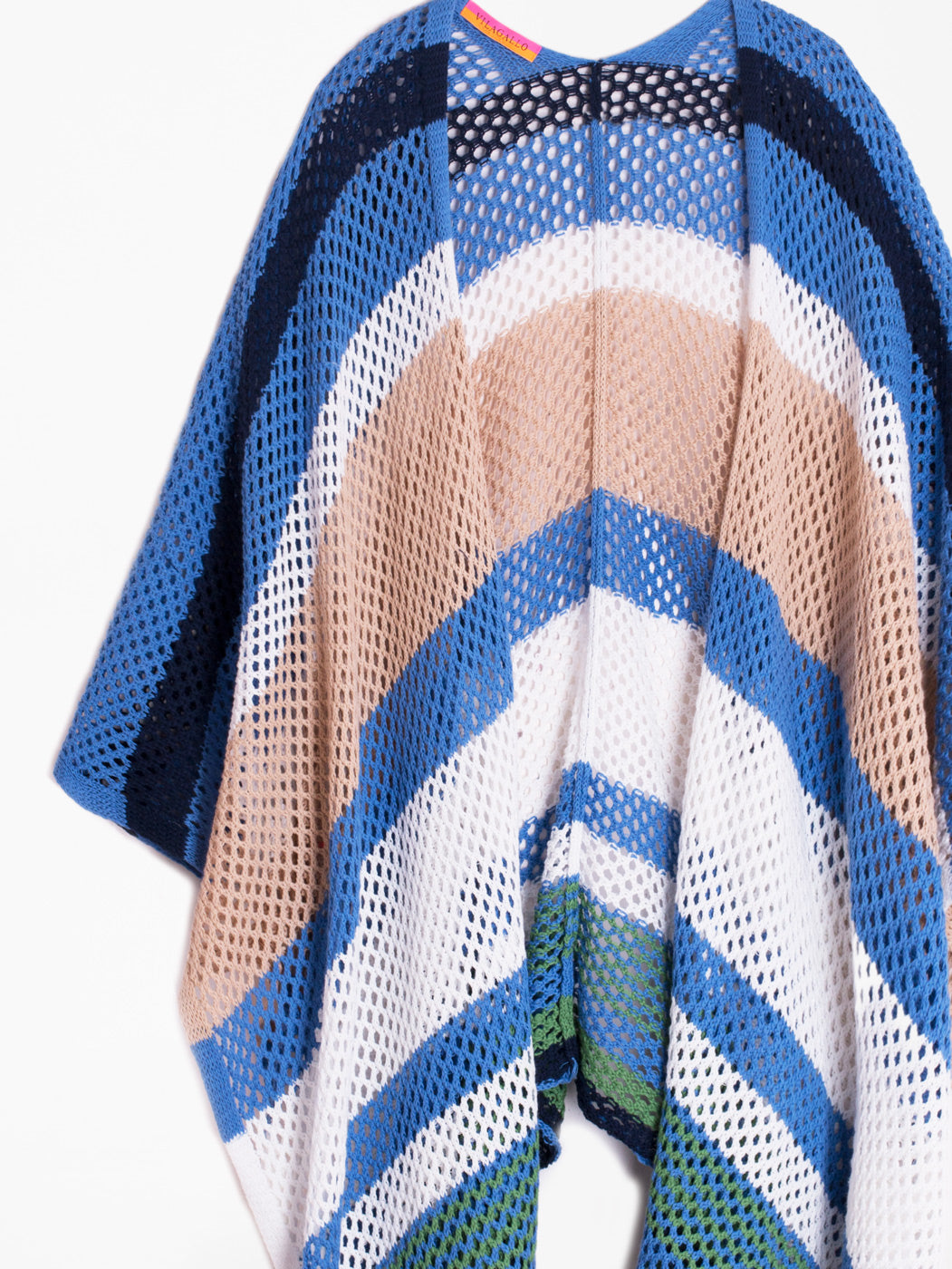 CARDIGAN DE PUNTO CALADO MULTICOLOR