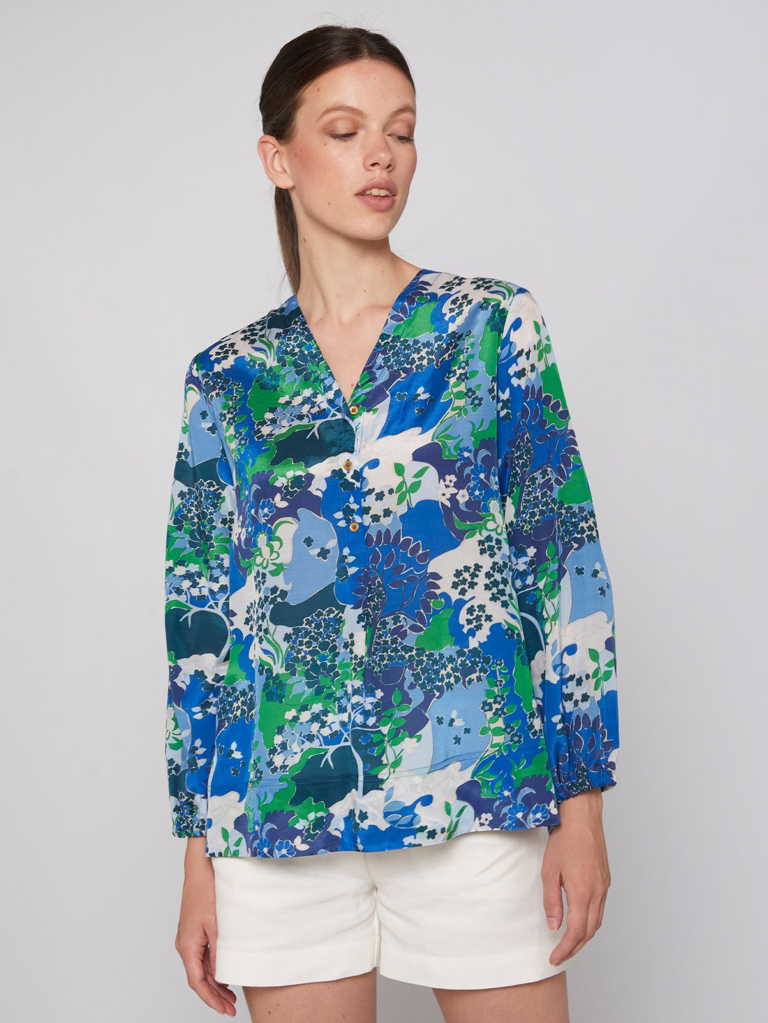 CAMISA EBBA BLUE BLOSSOM