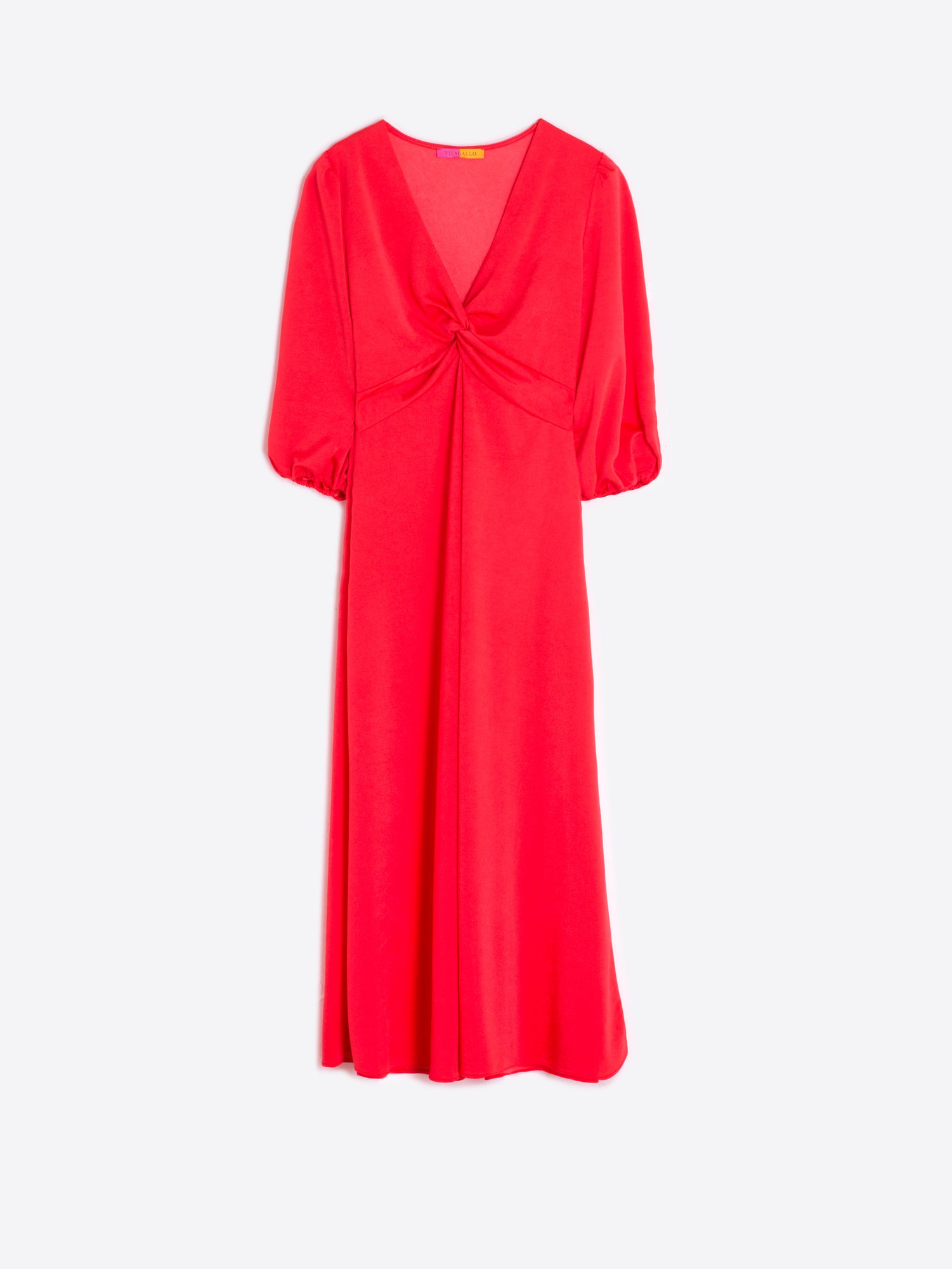 VESTIDO CAROLINA CORAL KNIT SATIN