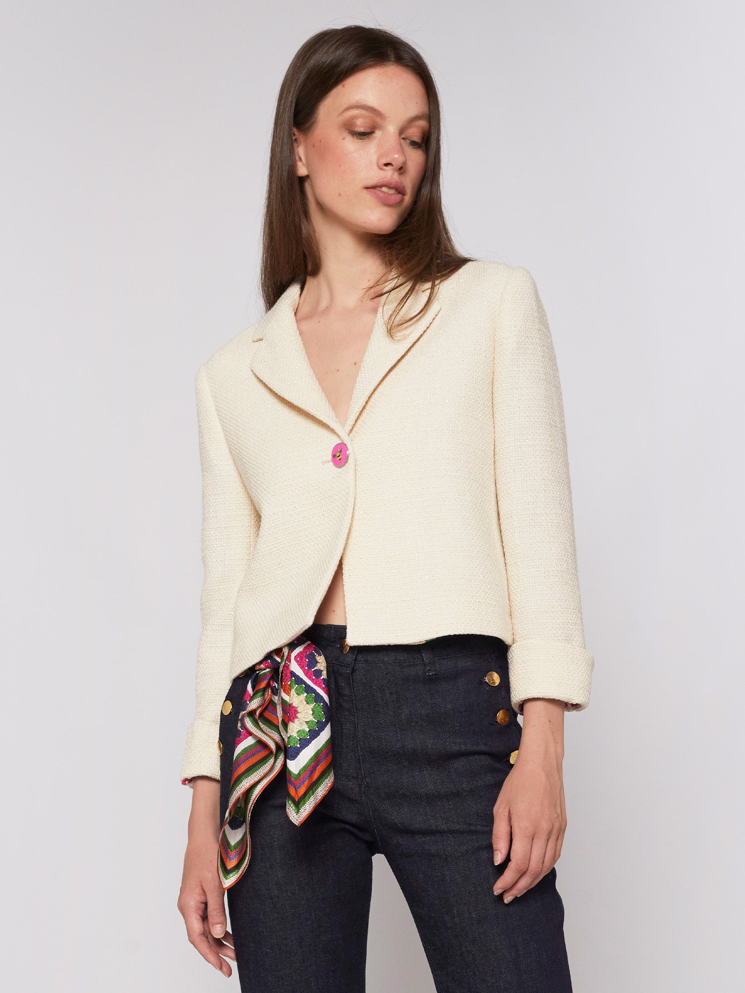 CHAQUETA IMMA MADELINE ECRU LUREX