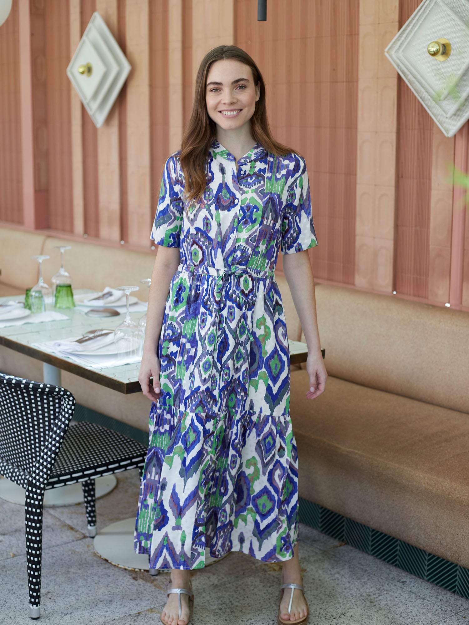 VESTIDO AROA WATERCOLOUR IKAT