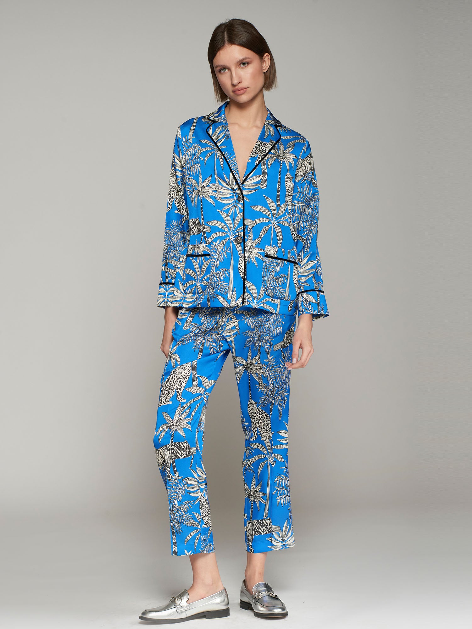 PANTALON CLARISE SELVA AZULON ESTAMPADO