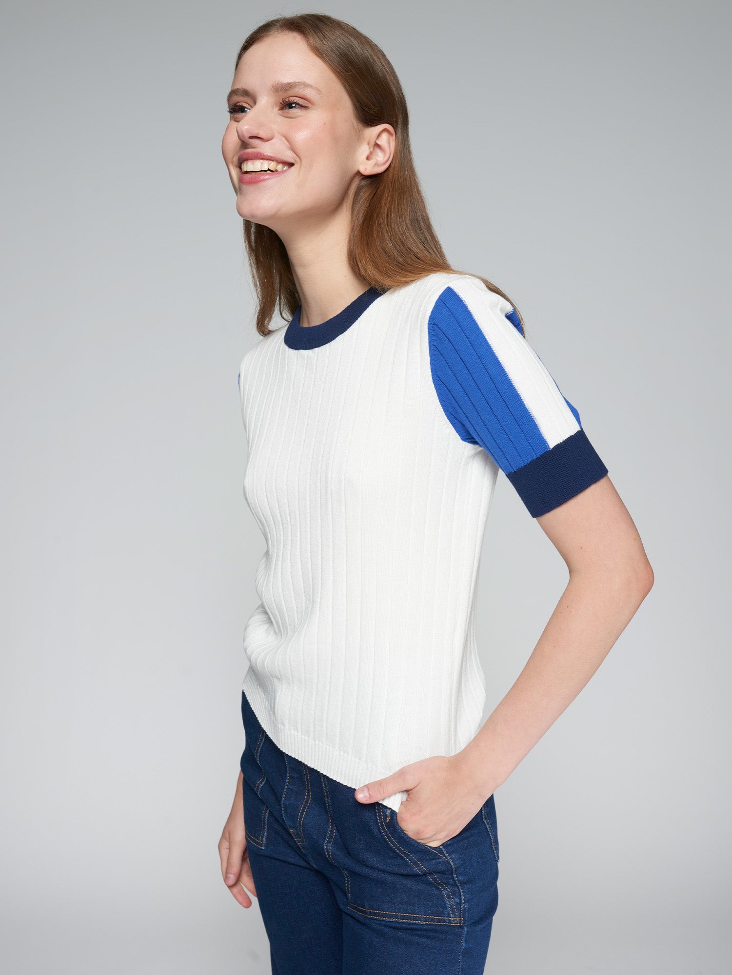 PUNTO PULLOVER CANALE MAIA AZUL CRUDO