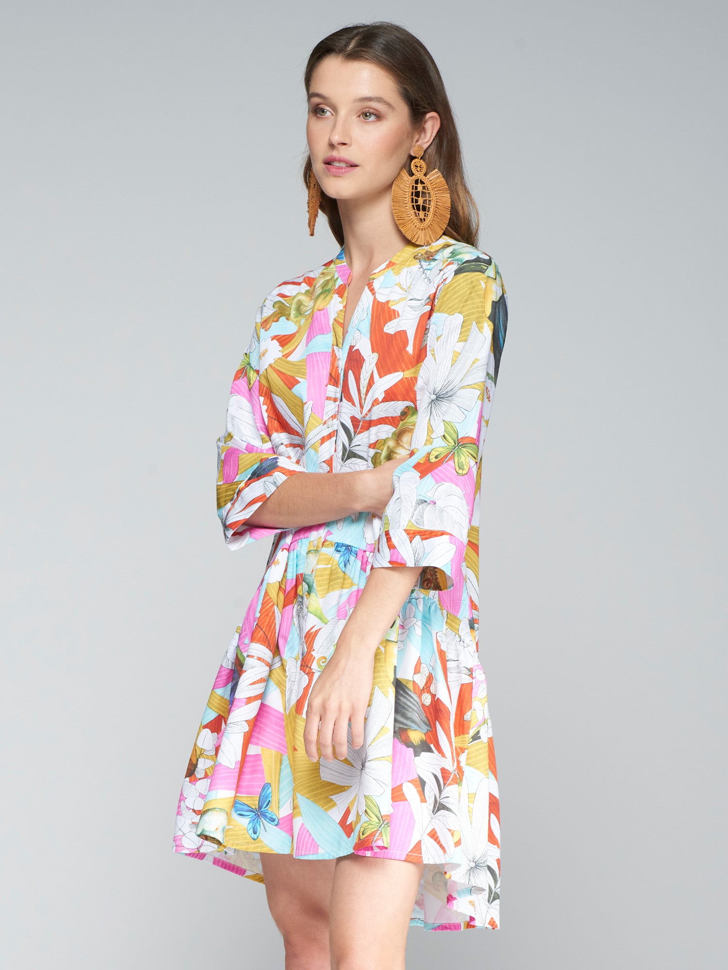 VESTIDO ANGELA ACUARELA JUNGLA PRINT