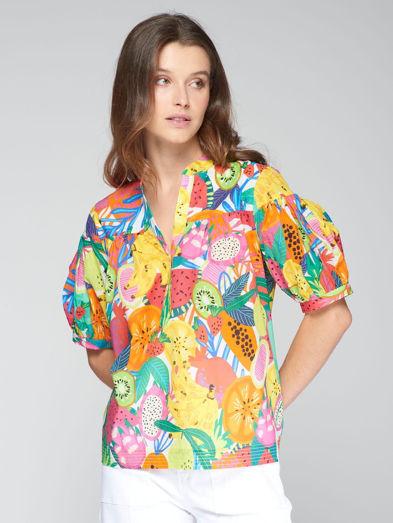 CAMISA ILANIA FRUTAS VOILE