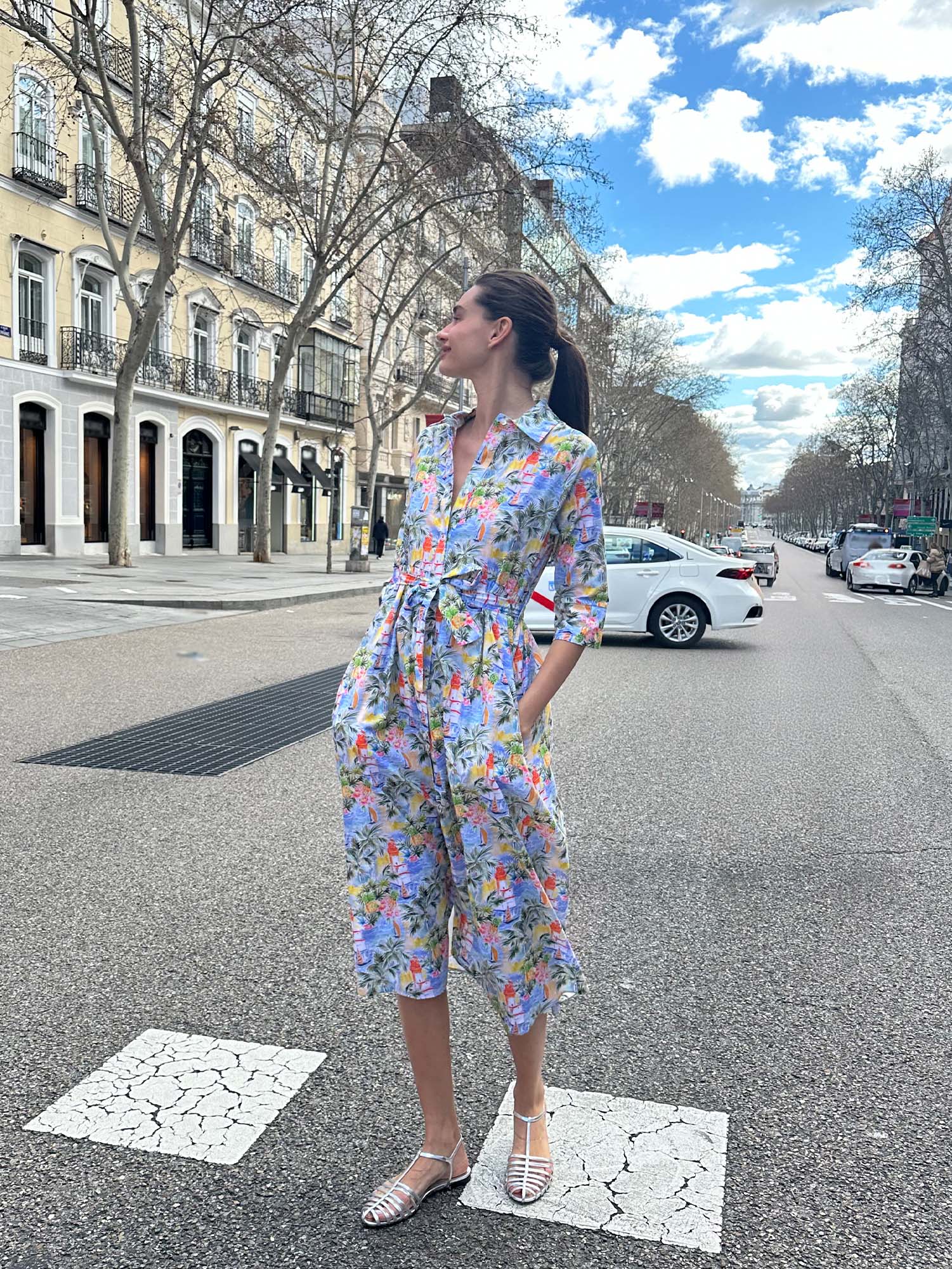 VESTIDO TROPICAL ESTAMPADO