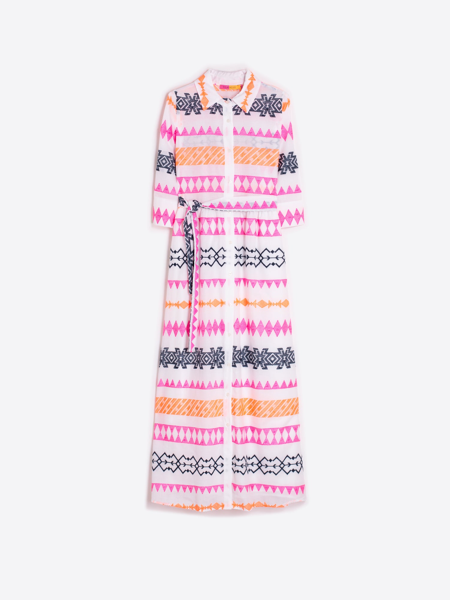 VESTIDO CAMISERO RAYAS FLUOR