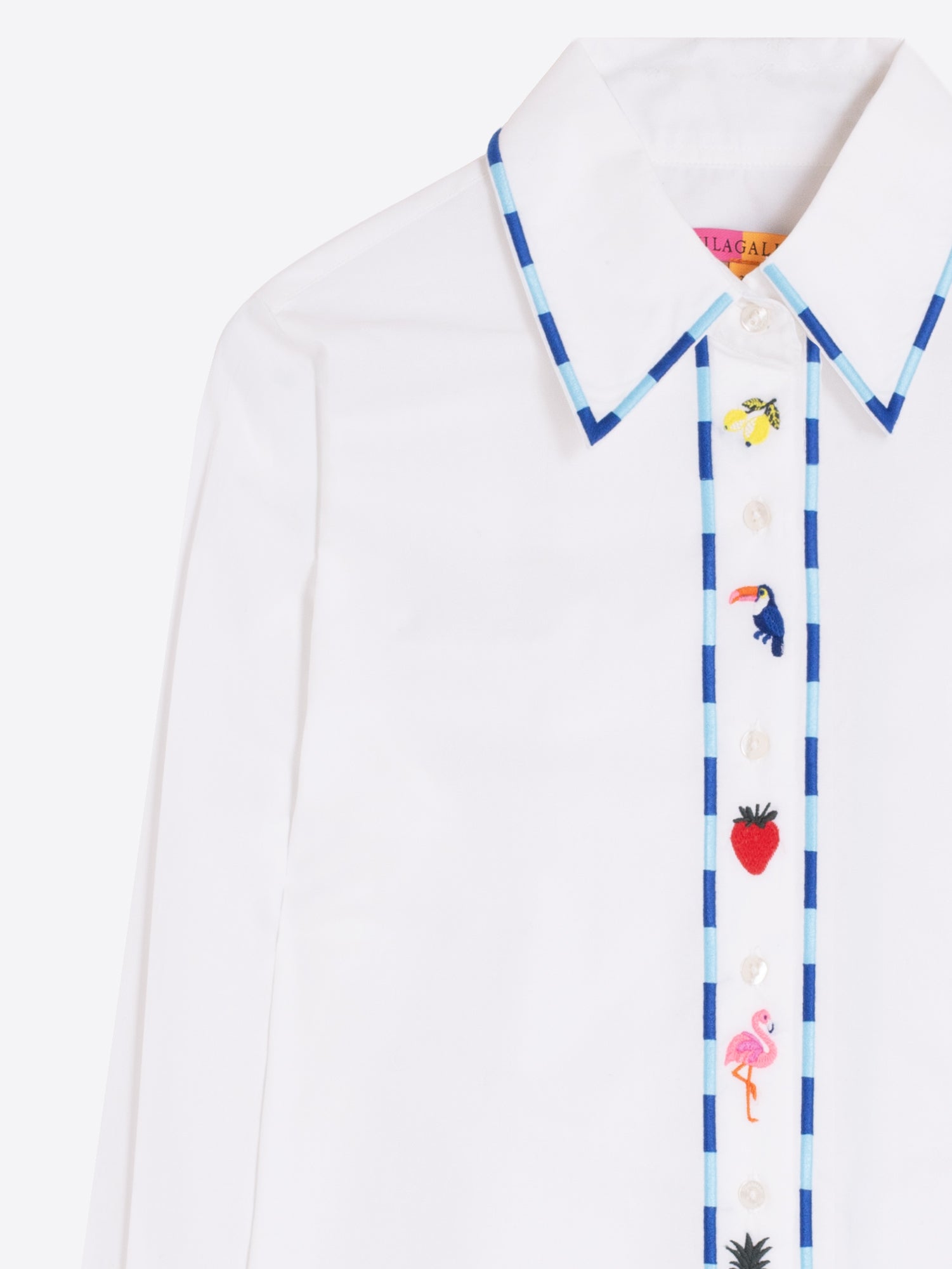 CAMISA BLANCA BORDADO RIBETES