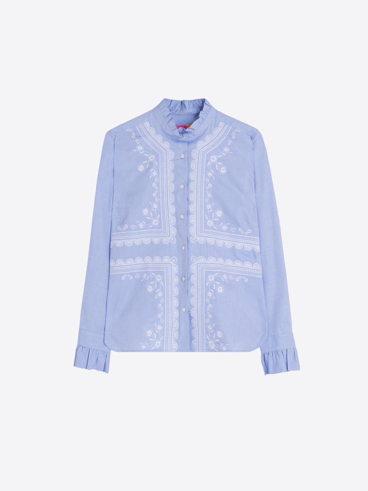CAMISA AZUL CLARO BORDADOS