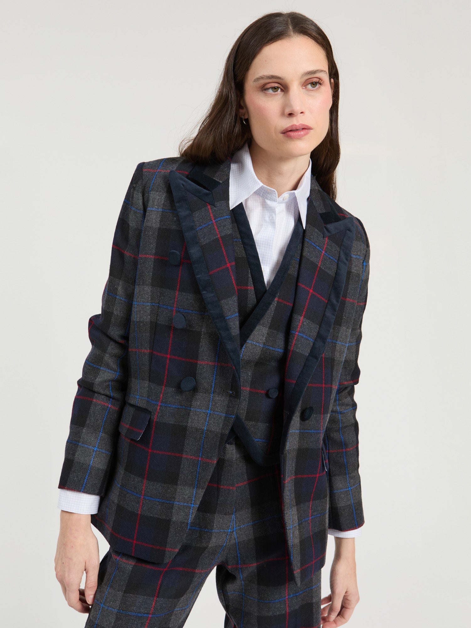 GREY PLAID JACKET