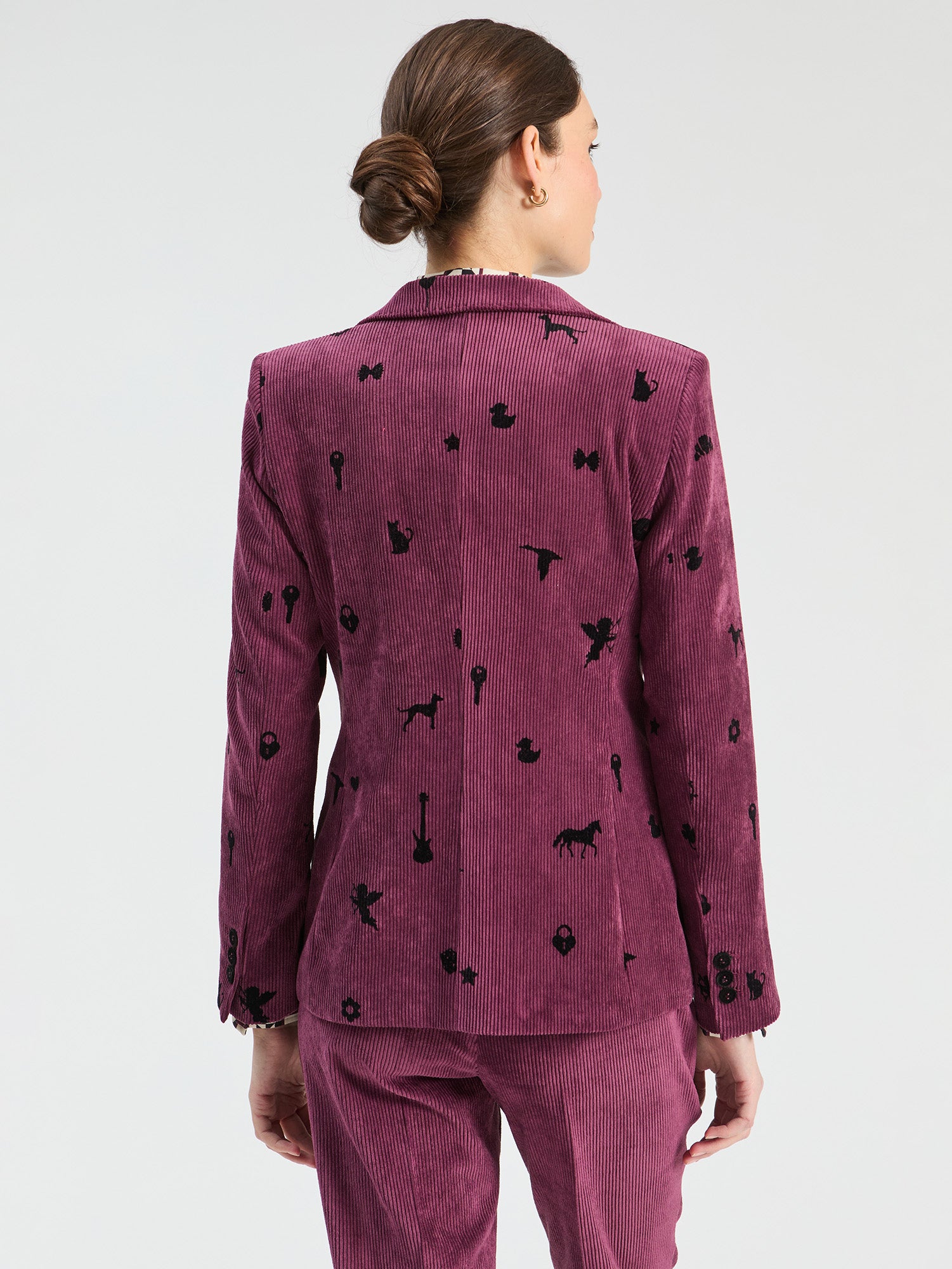 BURGUNDY CORDUROY JACKET