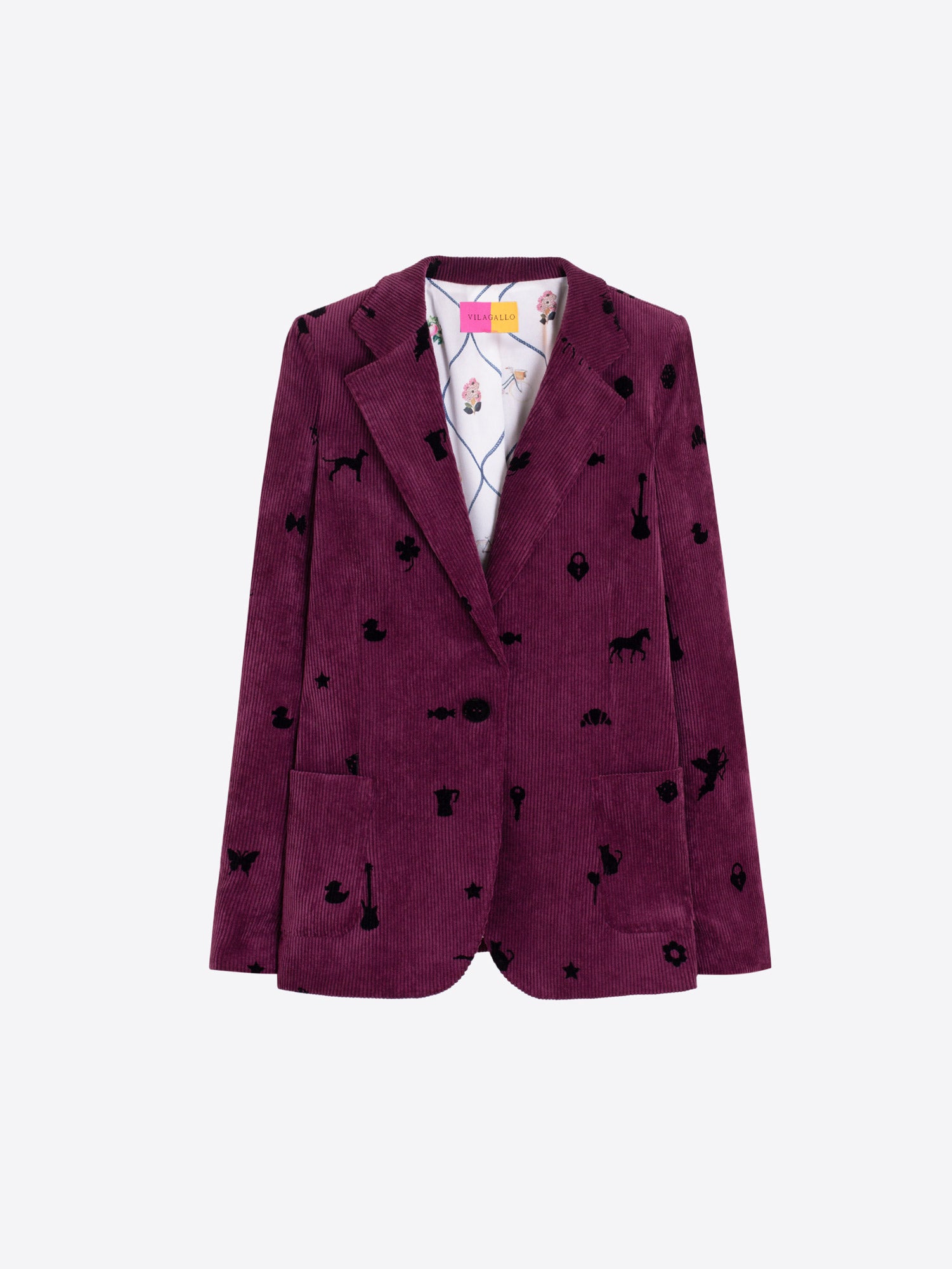 BURGUNDY CORDUROY JACKET