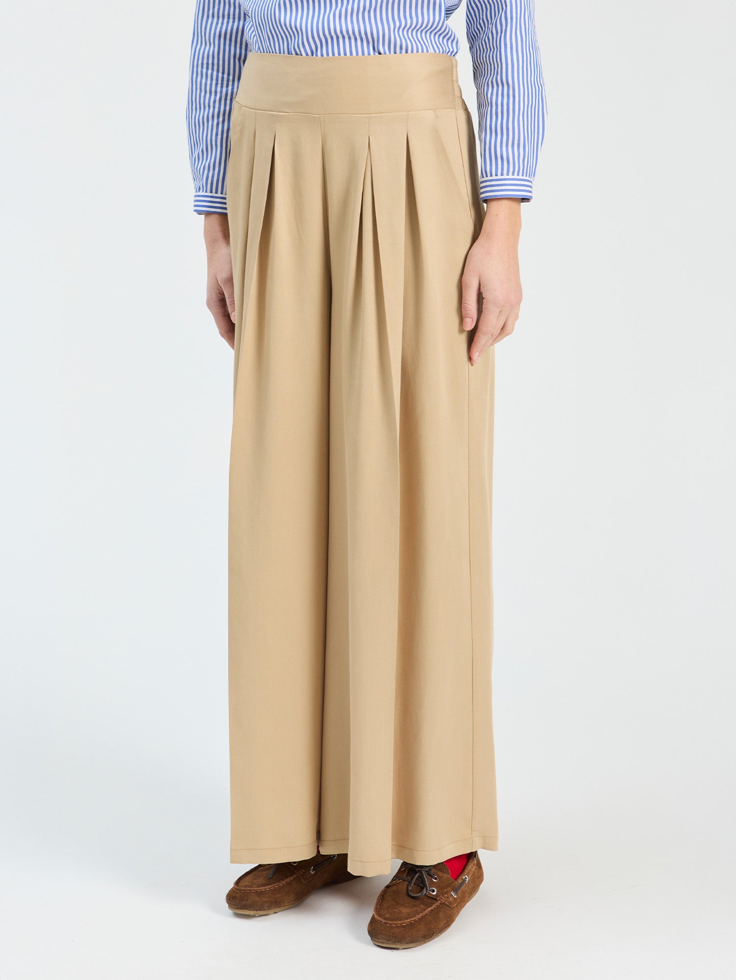 PANTALÓN PALAZO CAMEL