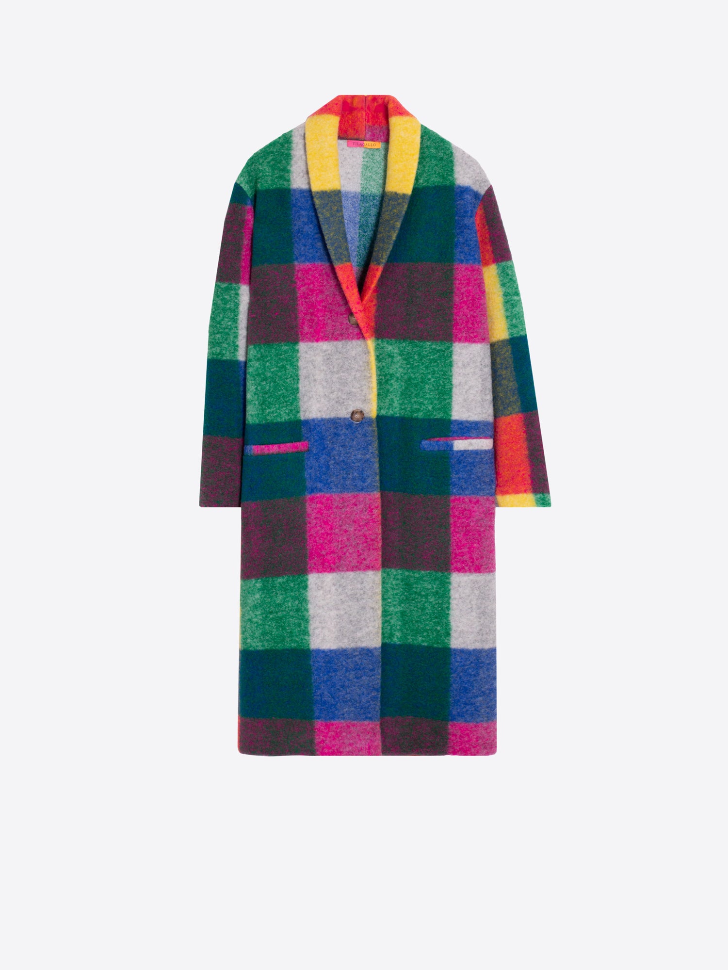 MULTICOLORED GINGHAM COAT