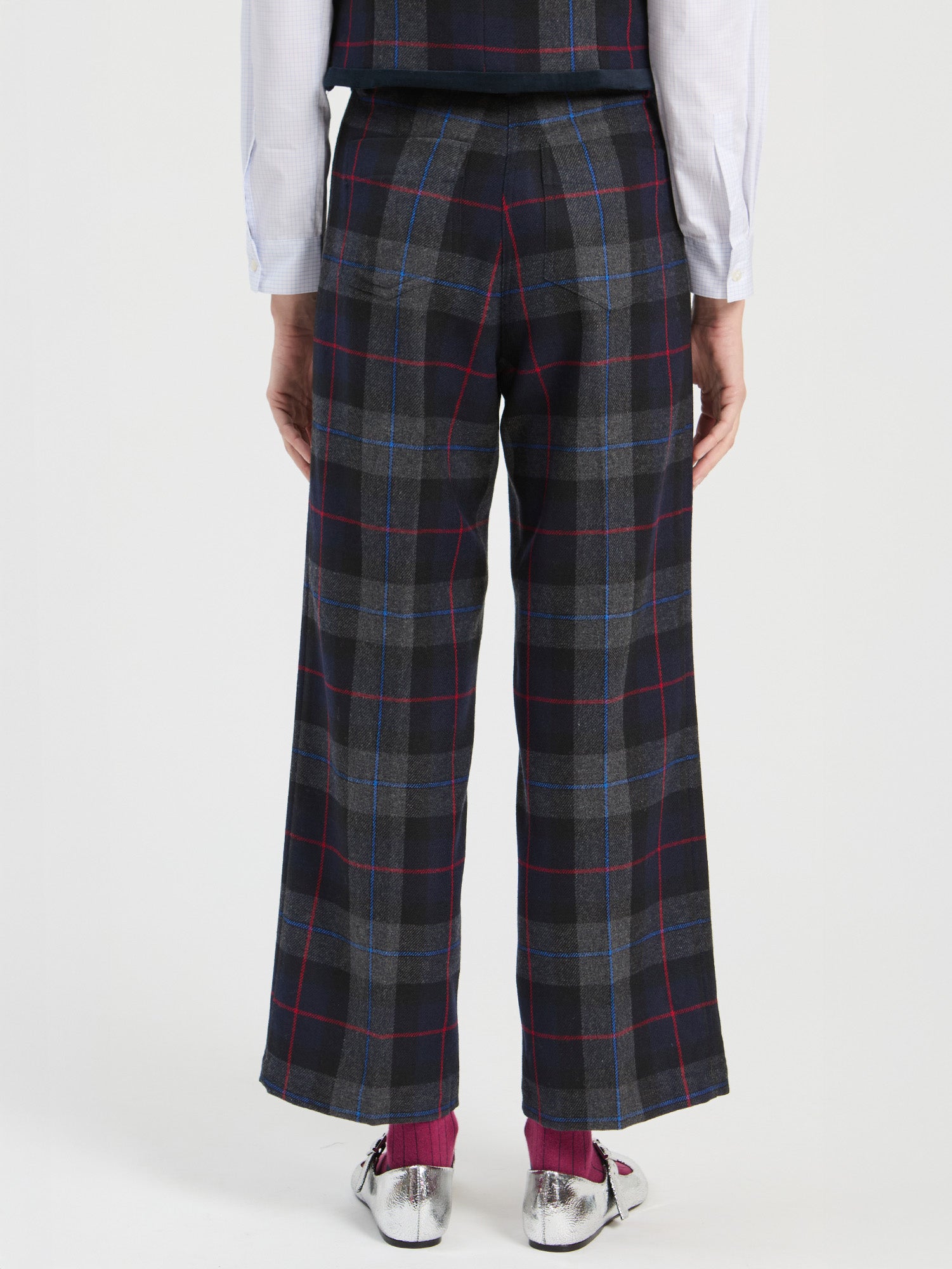 PANTALÓN CUADROS ESCOCES GRIS