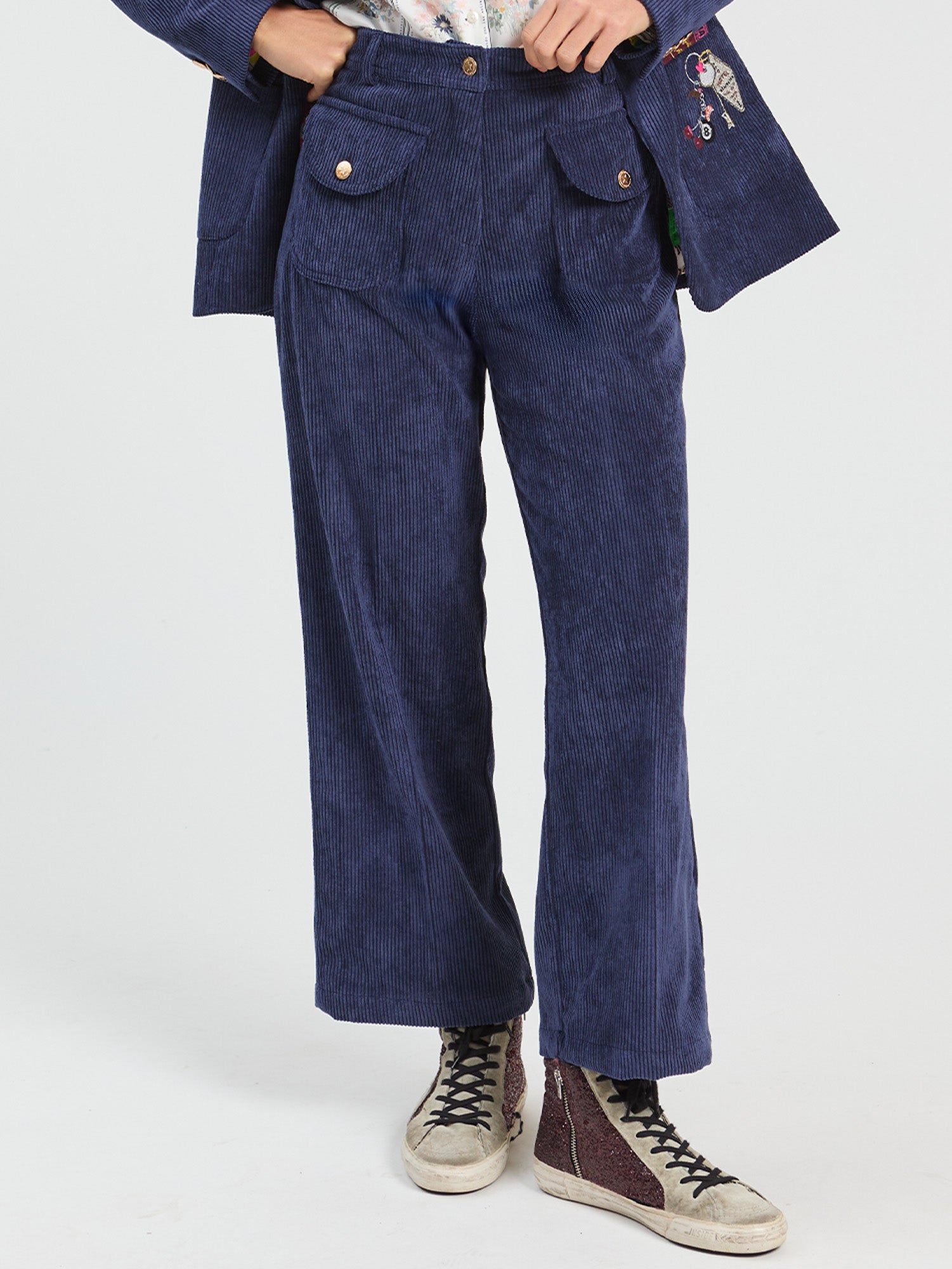 PANTALÓN PANA AZUL MARINO